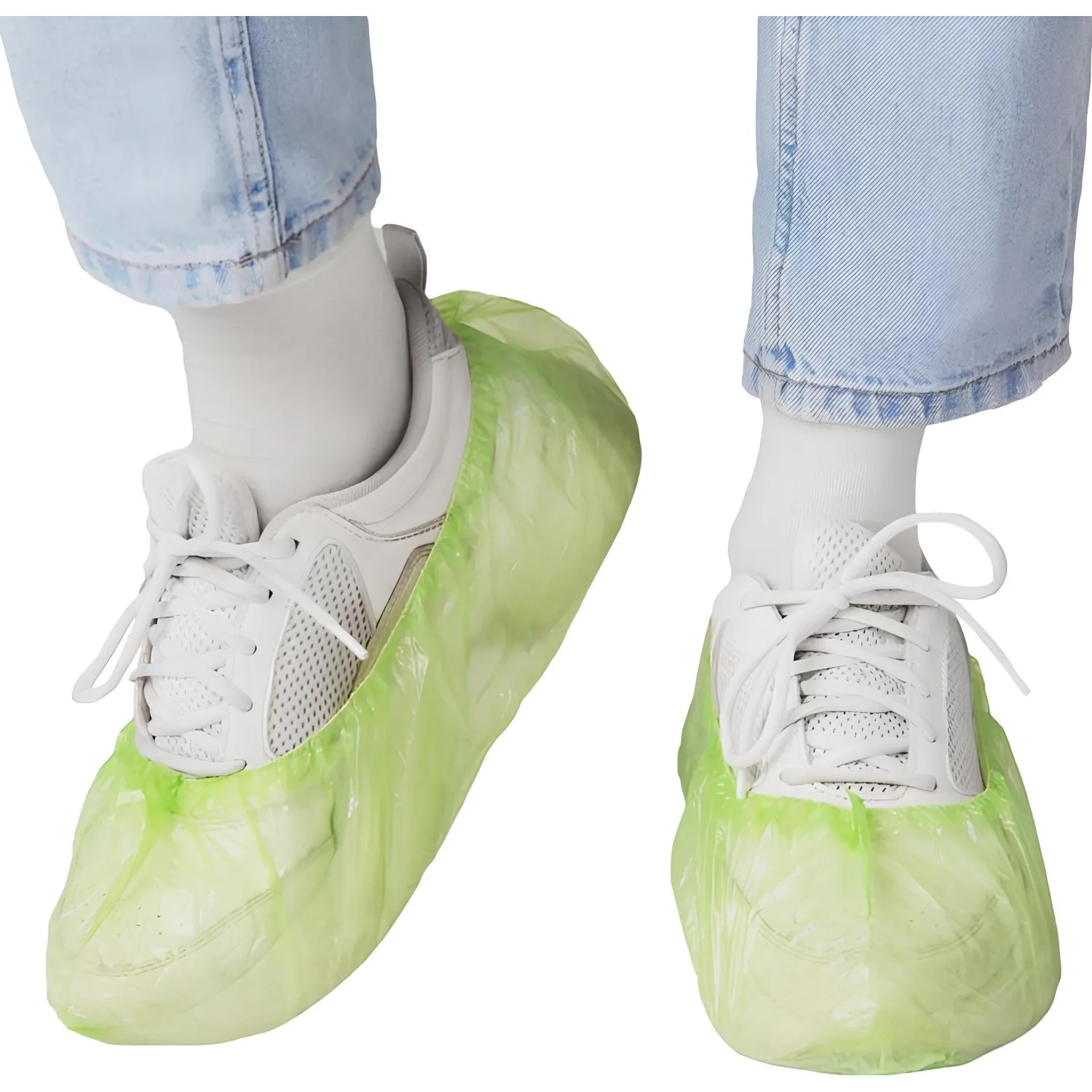 Бахилы п/э Elegreen зеленые, арт.ГППНД-8/1р-З, 2,2 г,950 пар/уп - фото 1