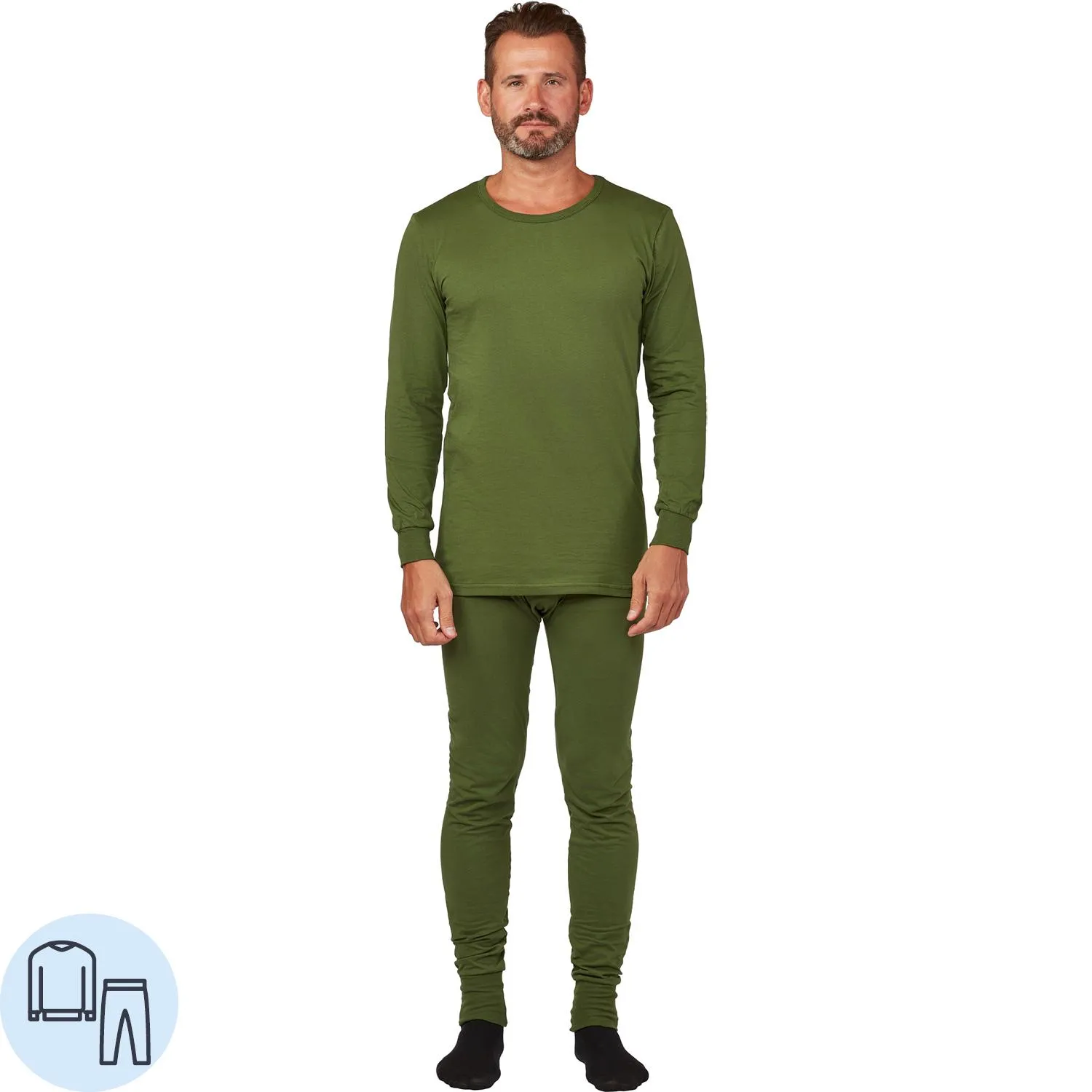 Белье нательное трикотаж летнее цв.олива (р. 52-54)р. 194-200 - фото 1