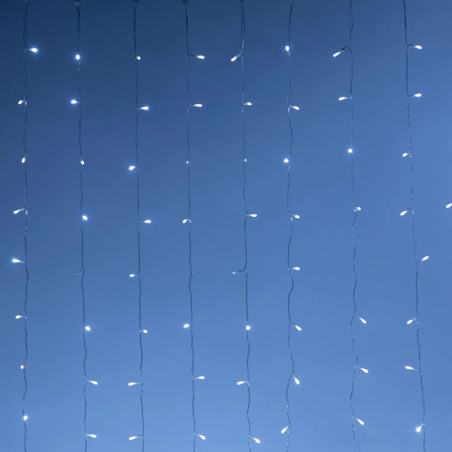 Электрогирлянда Дождь 2x3 м 600LED мерц. IP44 отсоед. нити, хол.бел.HD-YW03 - фото 1