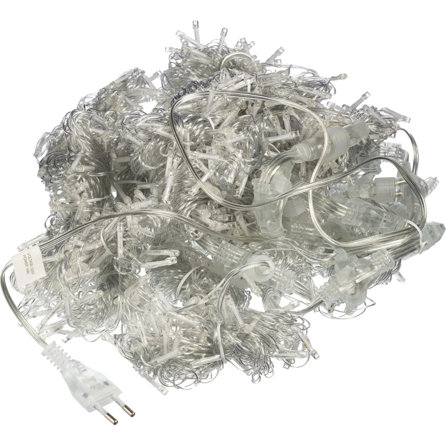 Электрогирлянда Дождь 2x6 м 1200LED мерц. IP44 отсоед.нити, хол.бел.HD-YW05 - фото 2