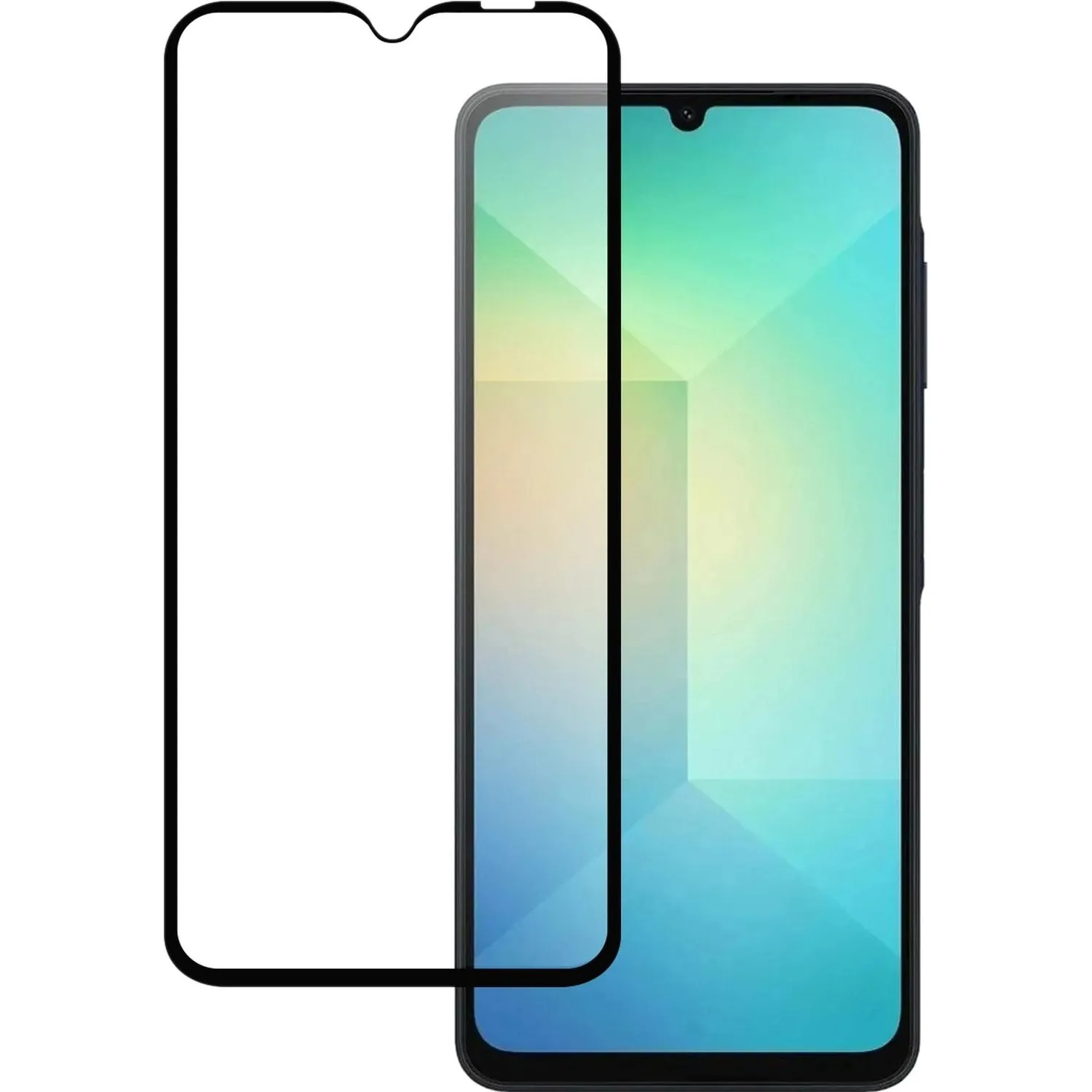 Защитное стекло PERO Full Glue для Samsung A06, черное - фото 2