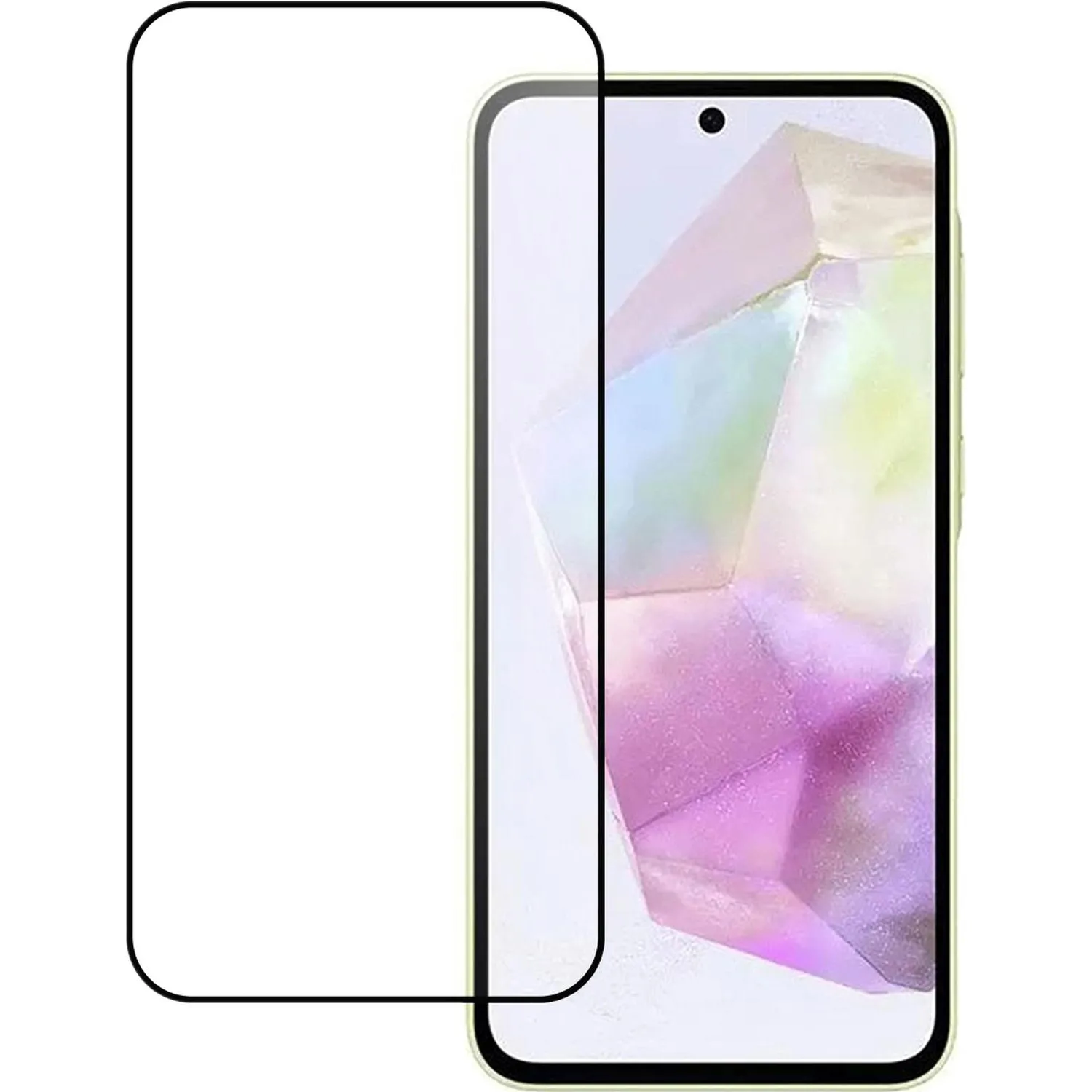 Защитное стекло PERO Full Glue для Samsung A36, черное - фото 2