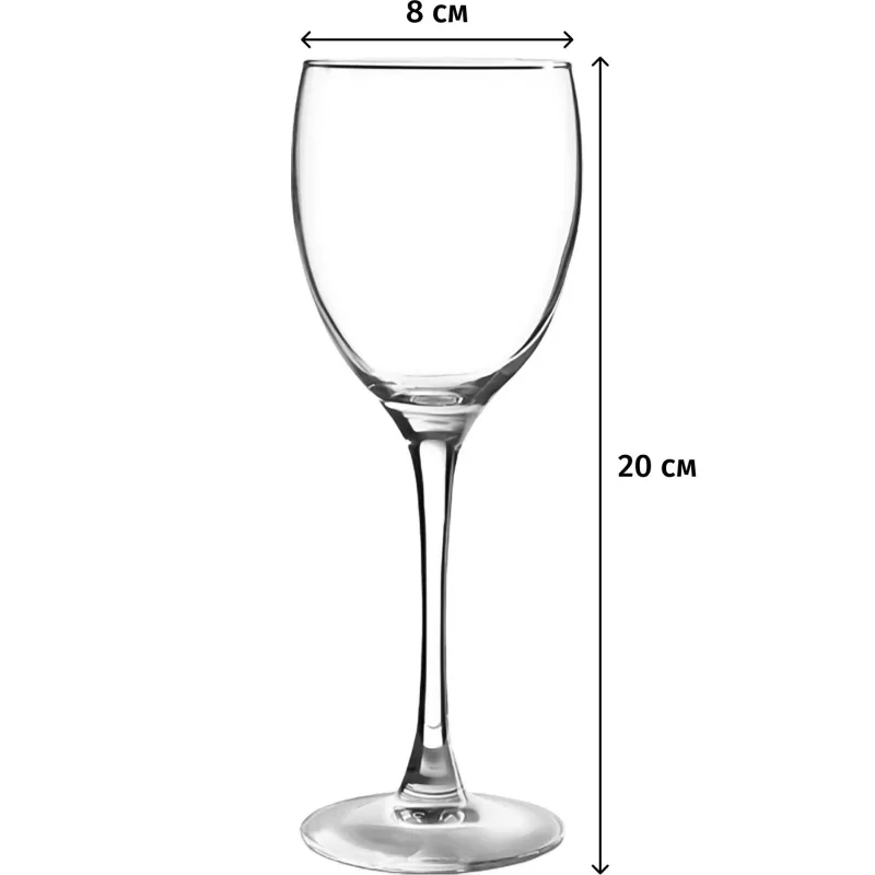 Бокал для вина 350 мл. d=80 мм. h=200 мм. Эталон, 12шт/уп, 49167 - фото 3