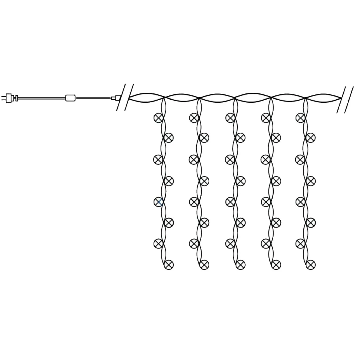 Гирлянда светодиодная Feron CL20 занавес 2x2м + 3м 5000К, 230V, 32337 - фото 4
