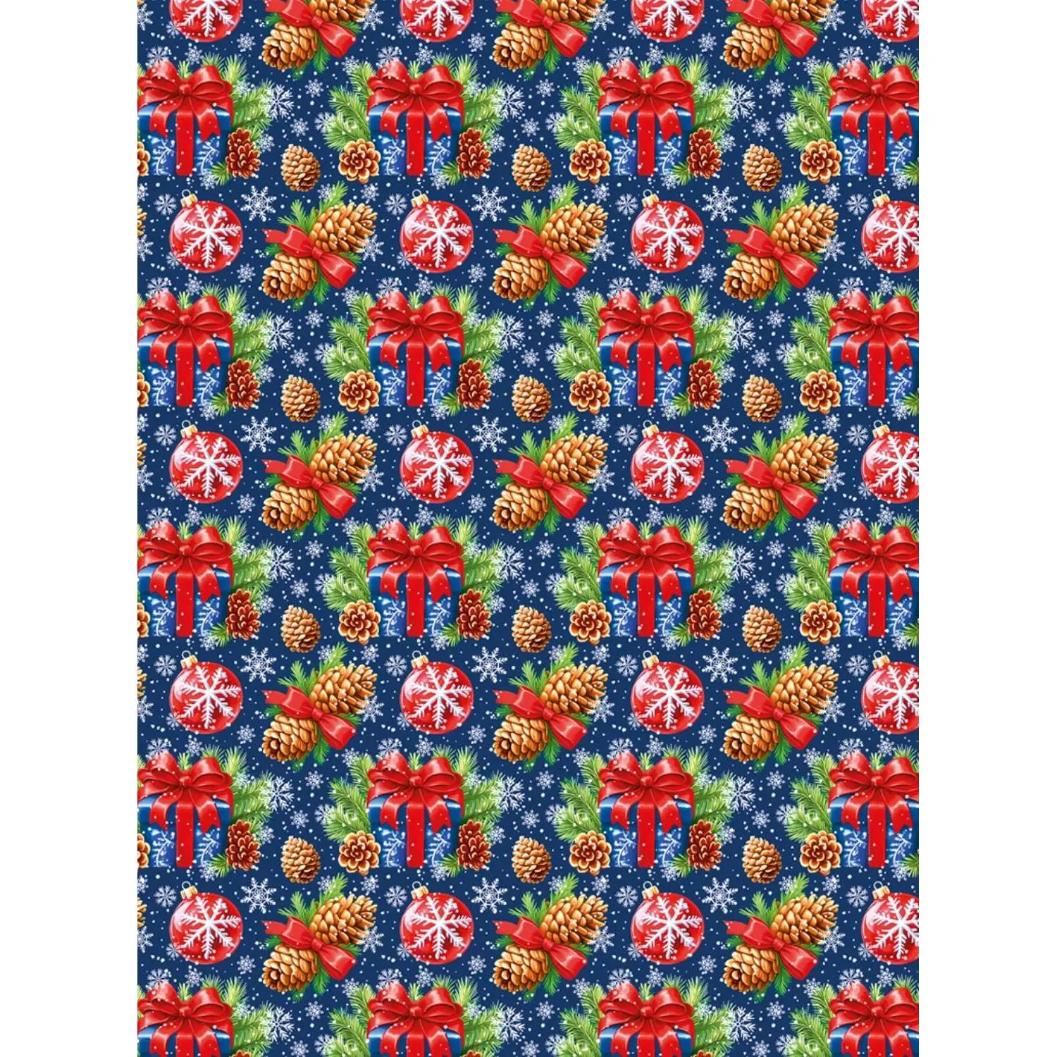 Бумага упаковочная для сувен. продукции с рисунком, 80г/м2 100х70 арт.95240 - фото 1