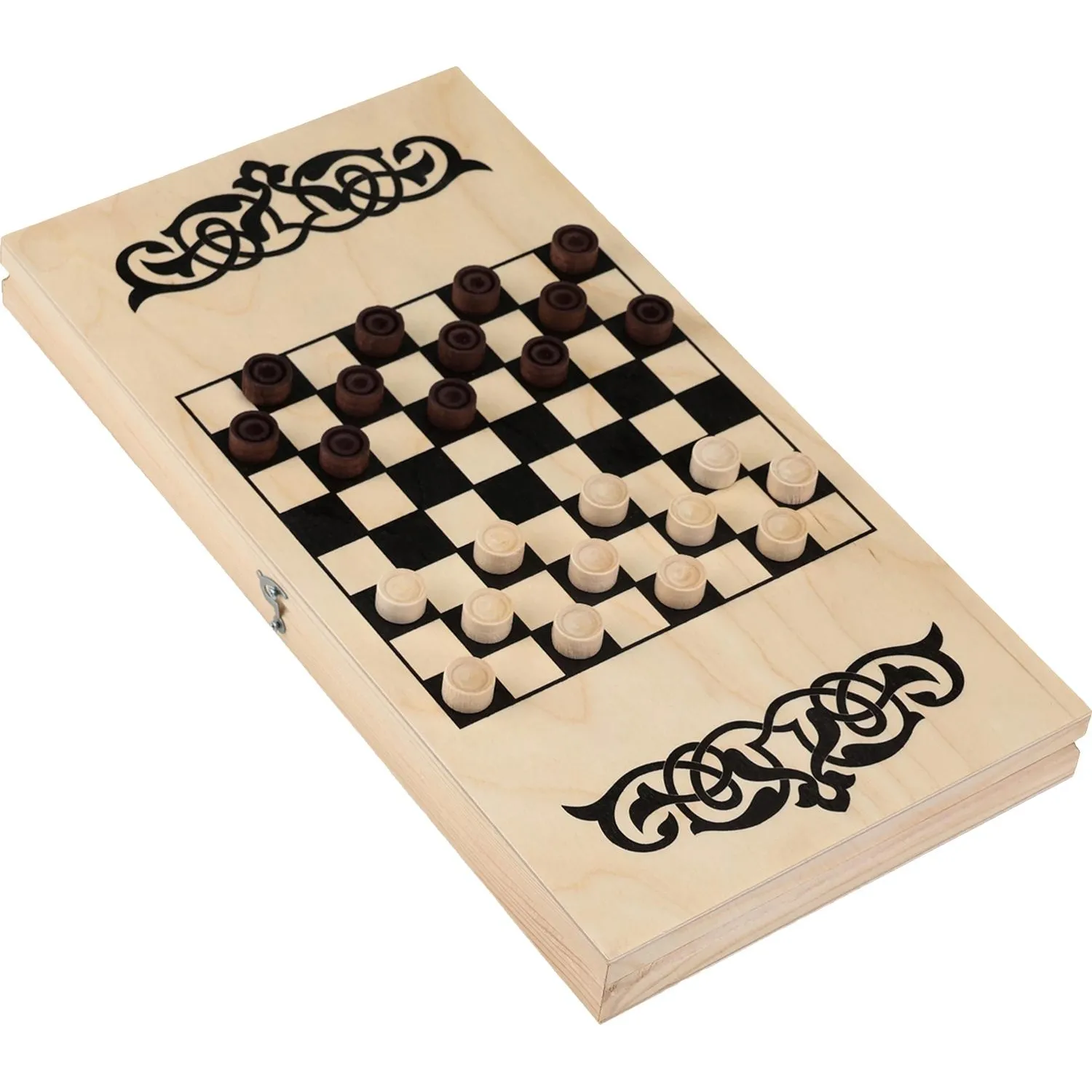 Игра Нарды деревянные 'Узор',40x40см,с полем для игры в шашки 3627310 - фото 4