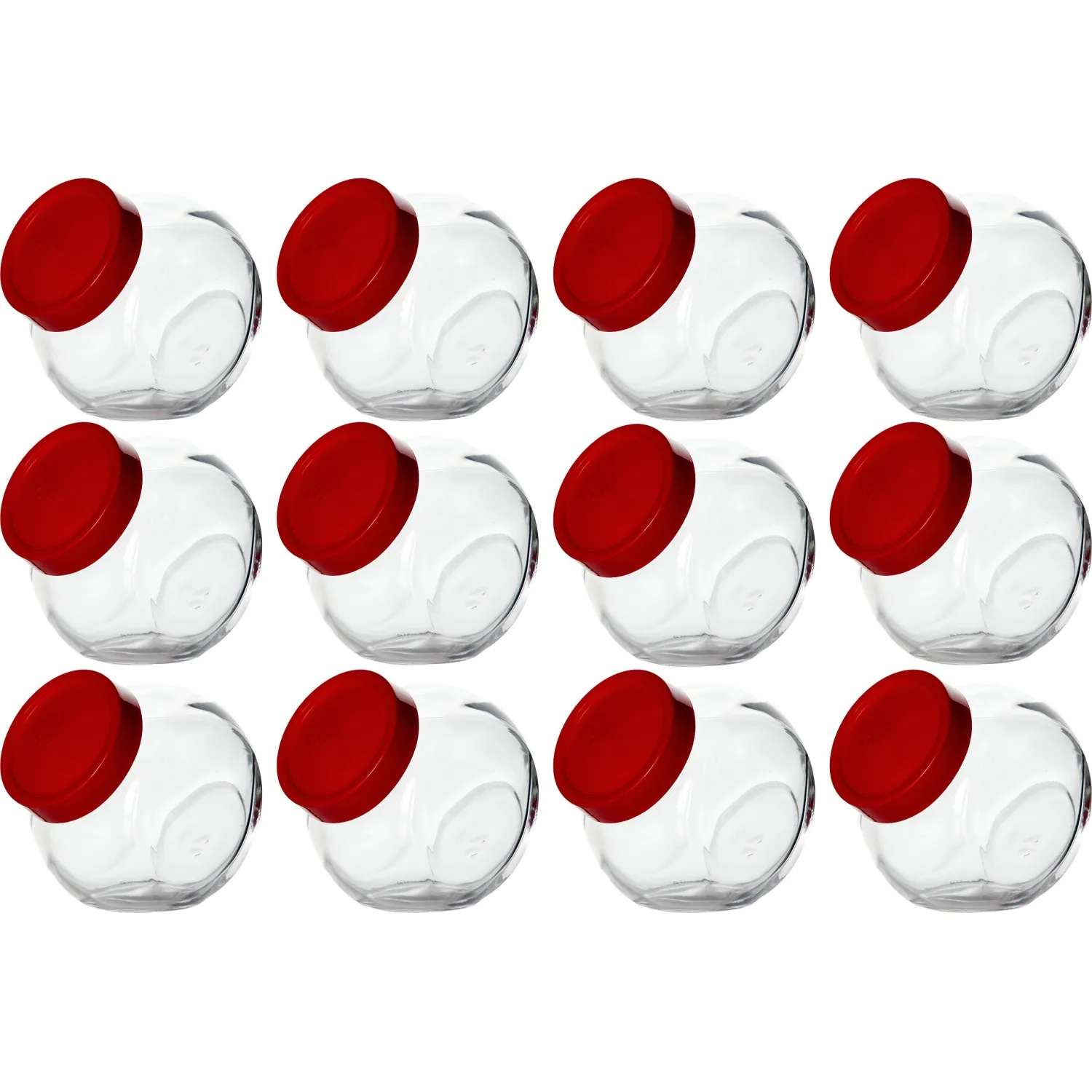 Банка с пласт. крышкой БЕЛЛА 200 мл стеклянная 12 шт/уп - фото 1