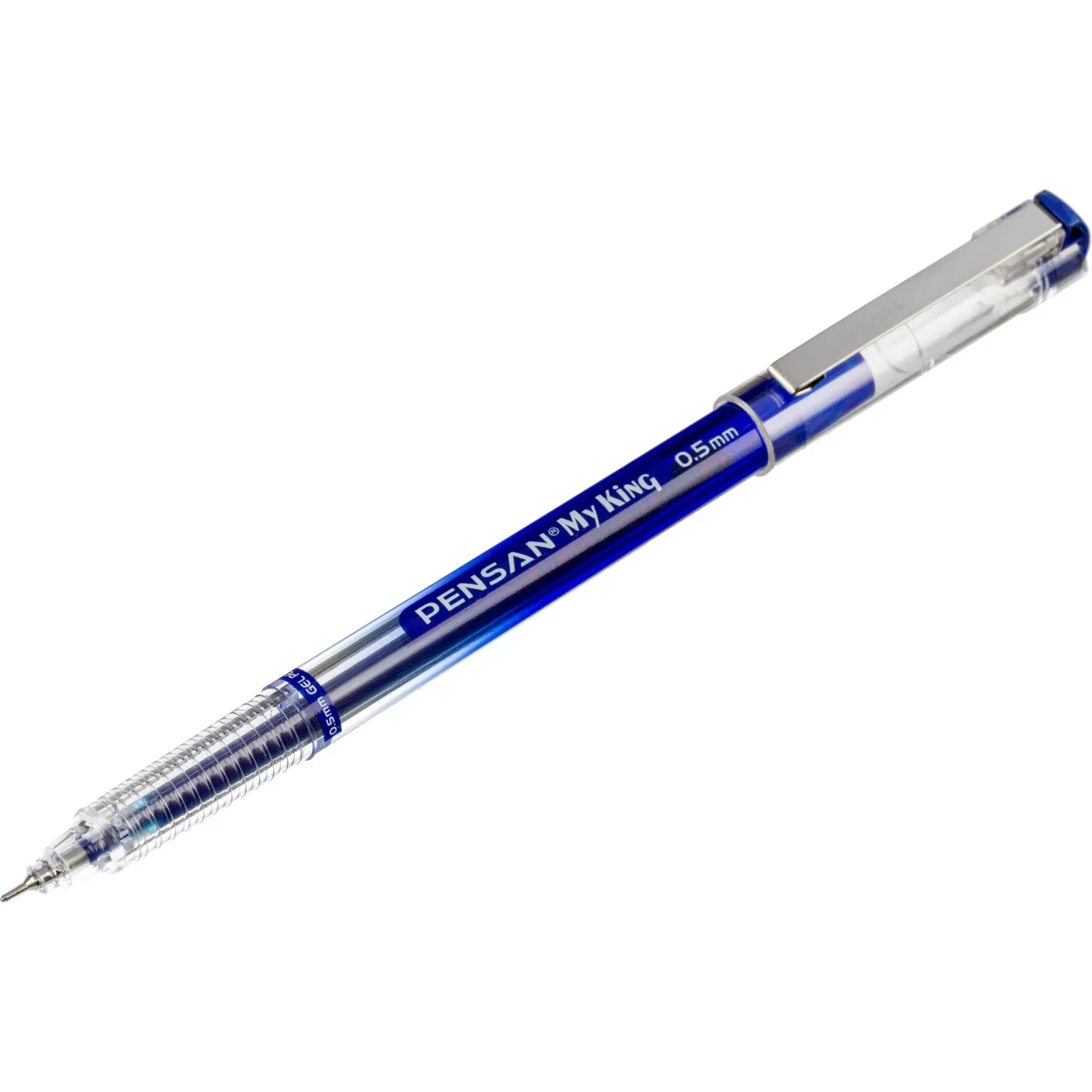 Ручка гелевая неавтомат. MY-KING GEL PEN METAL CLIP 0,5мм, синий - фото 5