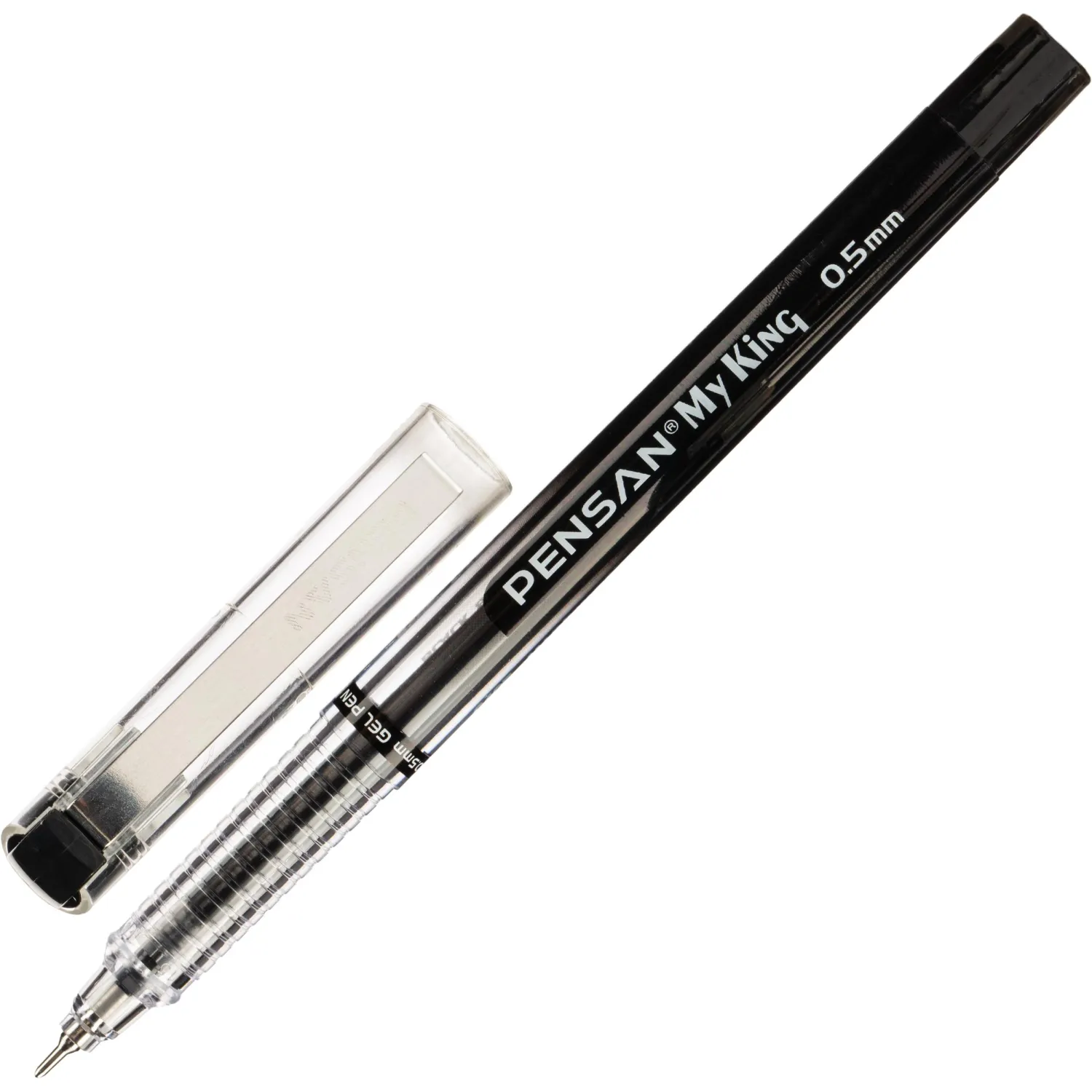 Ручка гелевая неавтомат. MY-KING GEL PEN METAL CLIP 0,5мм, черный - фото 1