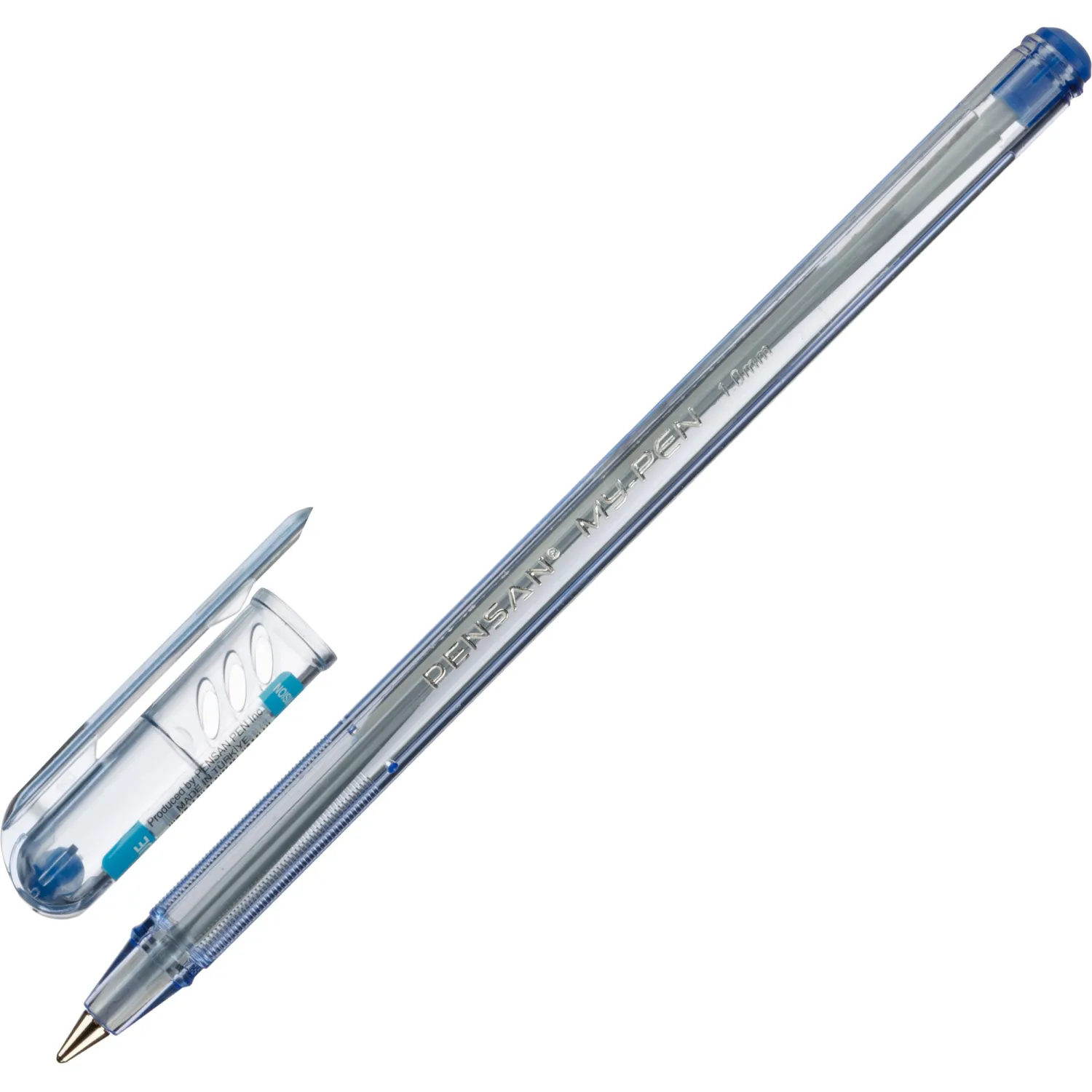 Ручка шариковая MY-PEN 1,0мм круглый корпус, цвет чернил синий - фото 1