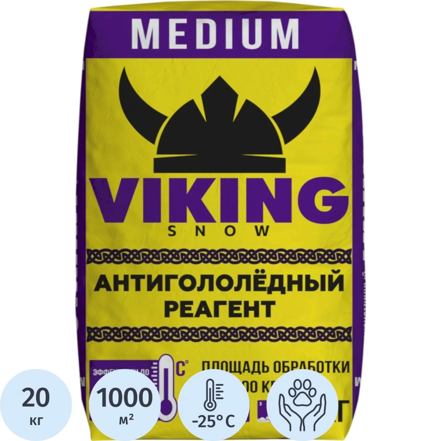 Реагент противогололёдный VIKING SNOW MEDIUM 20 кг до -25С - фото 1