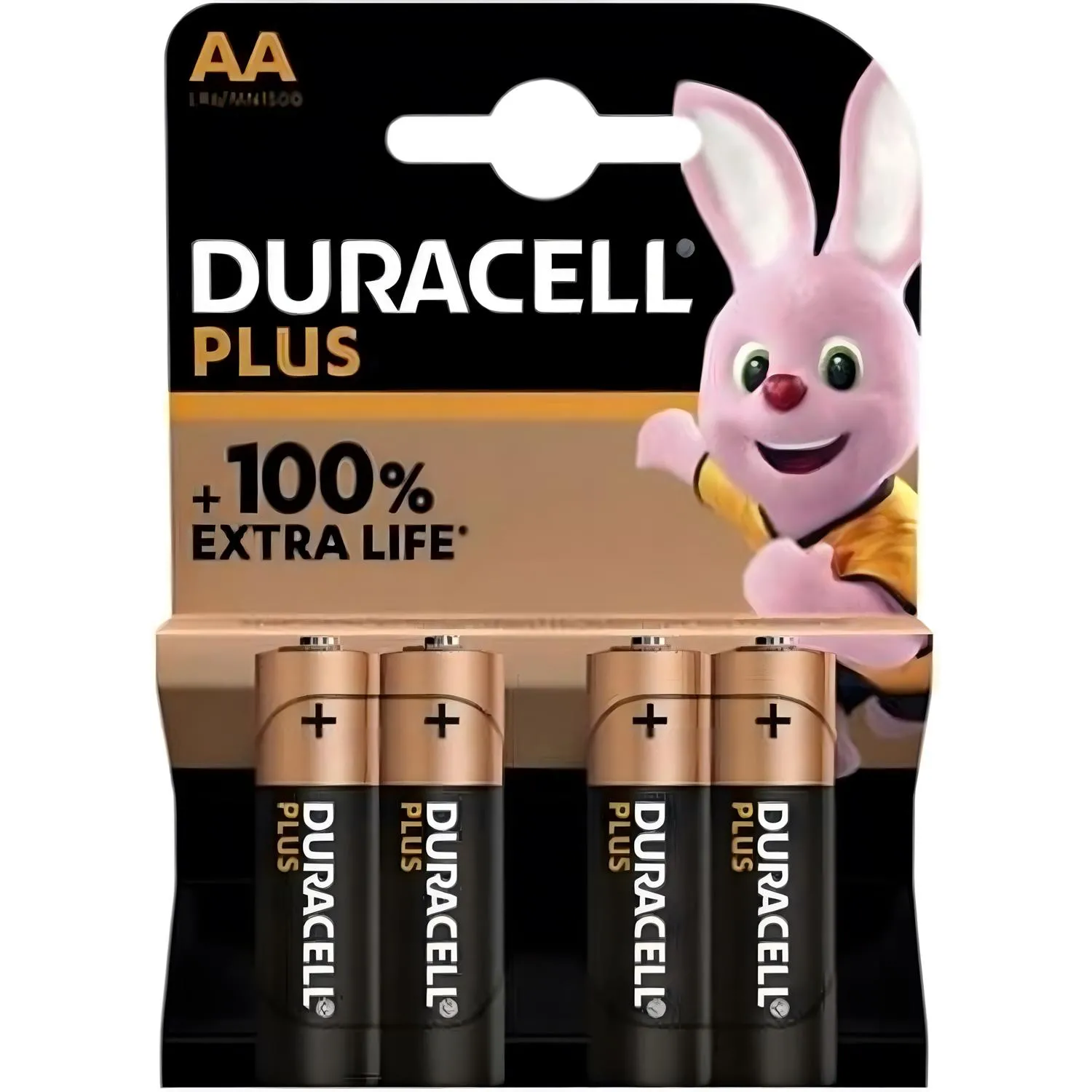 Батарейка DURACELL PLUS AA BL4 (4шт/уп) - фото 1