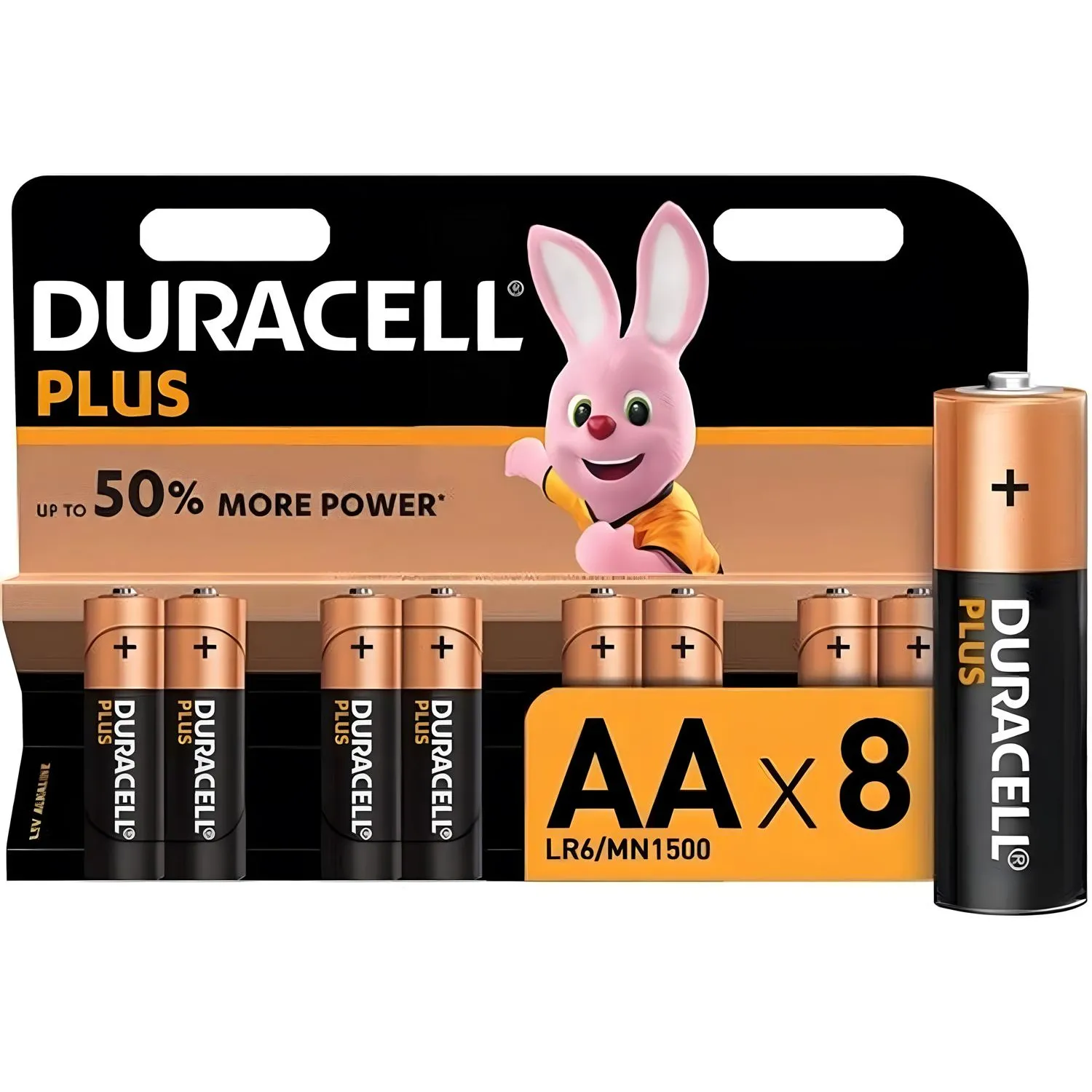 Батарейка DURACELL PLUS AA BL8 (8шт/уп) - фото 1