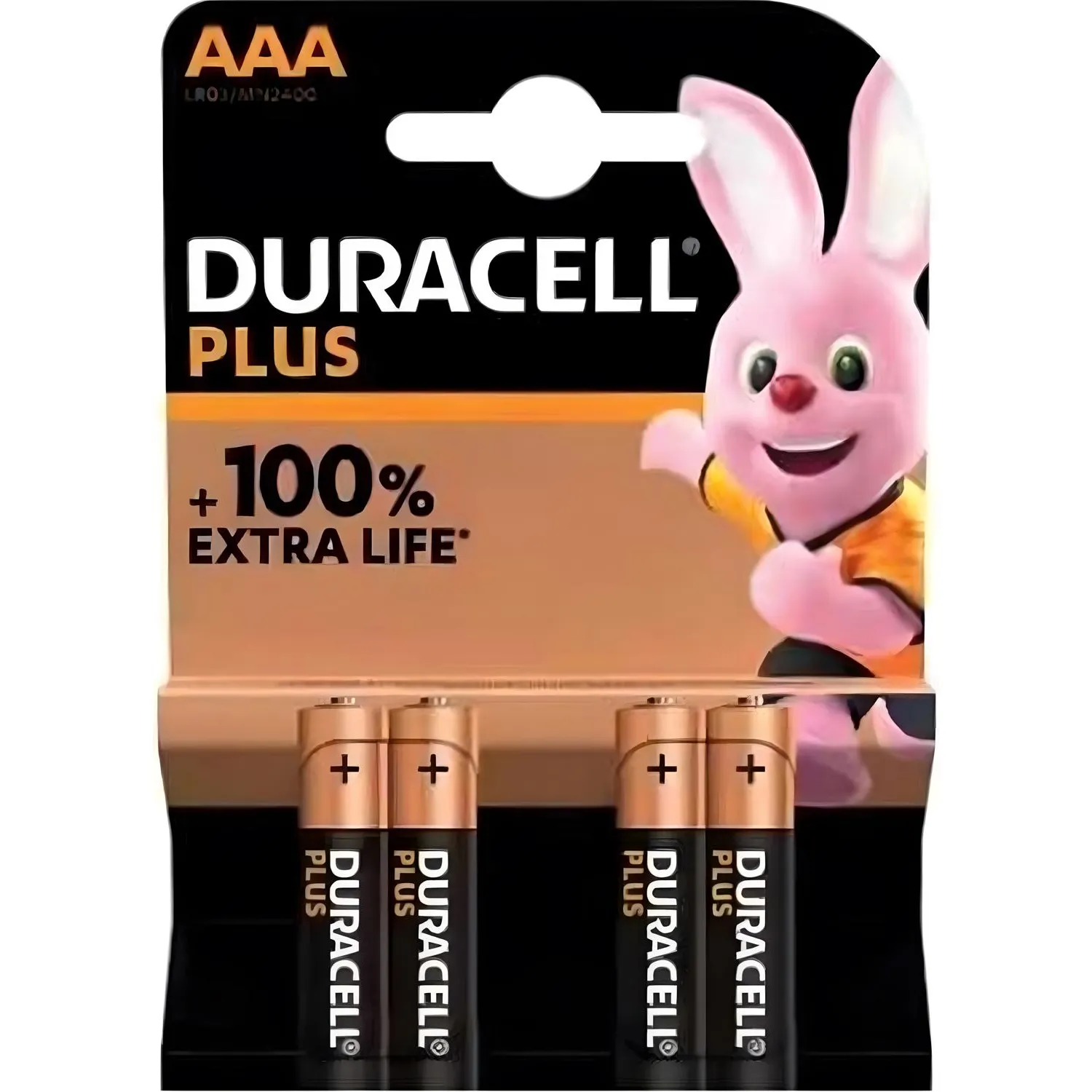 Батарейка DURACELL PLUS AAA BL4 (4шт/уп) - фото 1