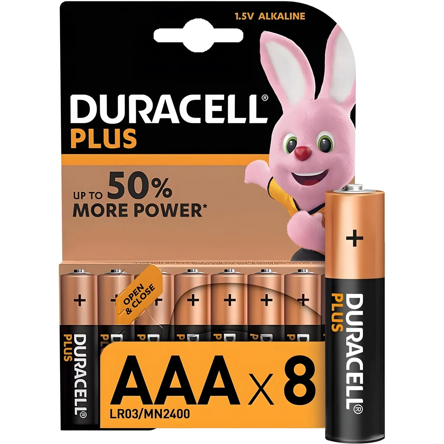 Батарейка DURACELL PLUS AAA BL8 (8шт/уп) - фото 1
