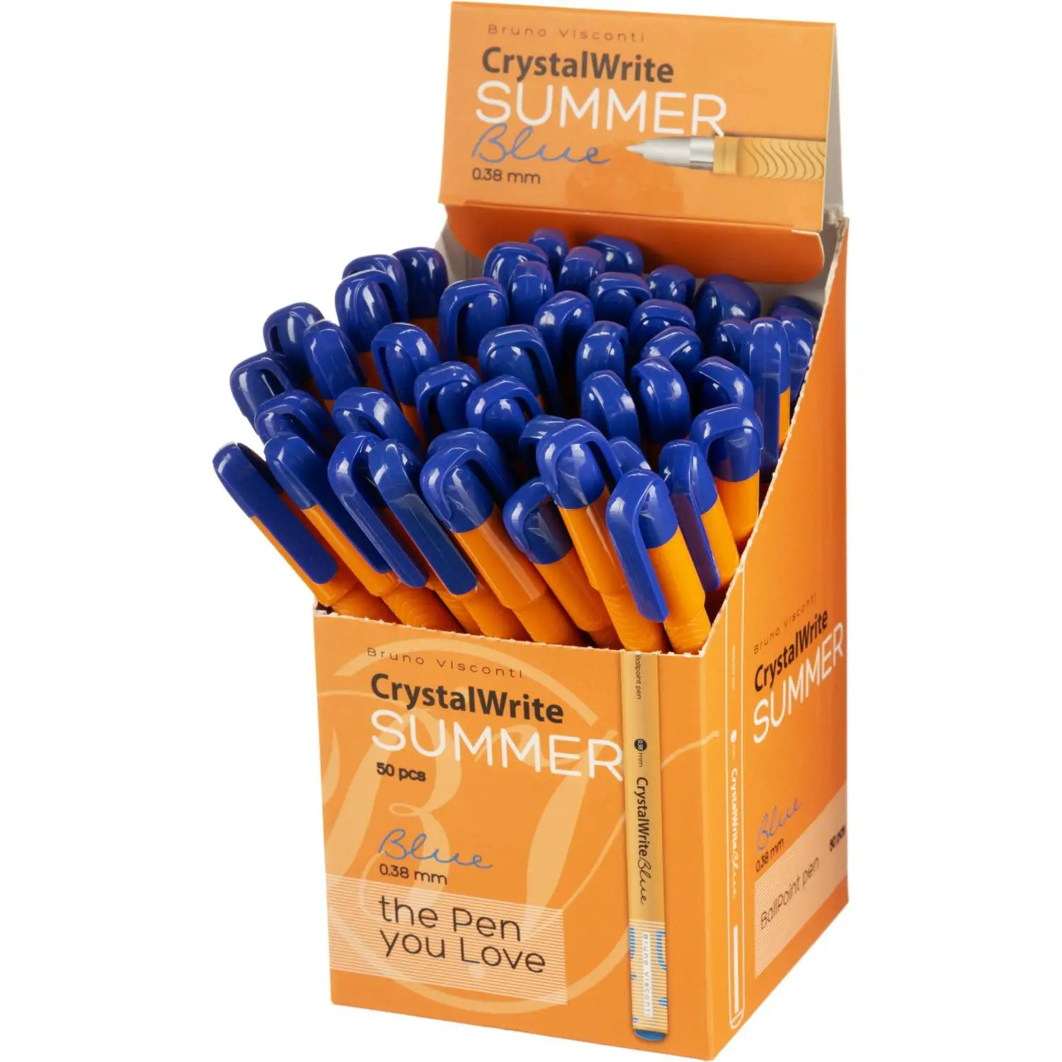 Ручка шариковая неавтомат. CrystalWrite Summer,лин.0,38,манж,син,20-0404/31 - фото 7