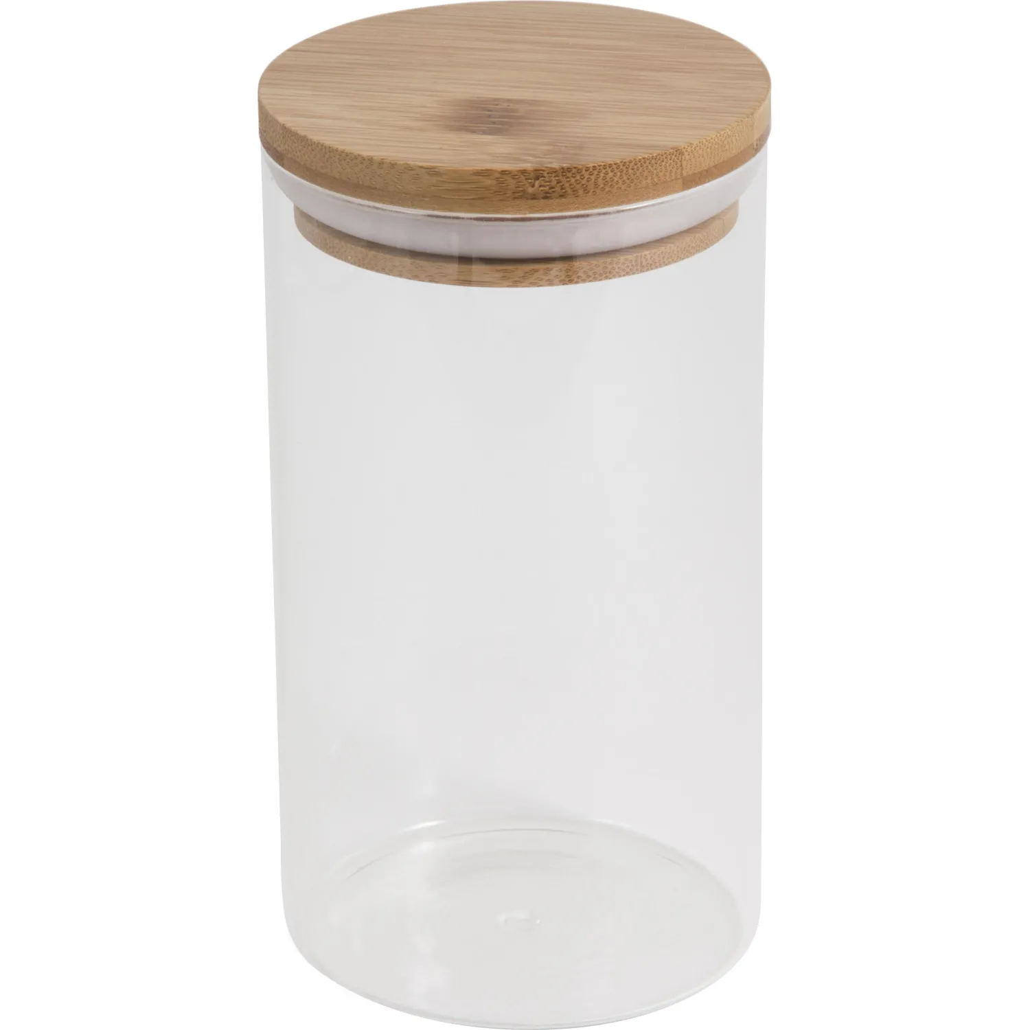 Банка стеклянная для сыпучих продуктов с крышкой BAMBU, 1 л - фото 1