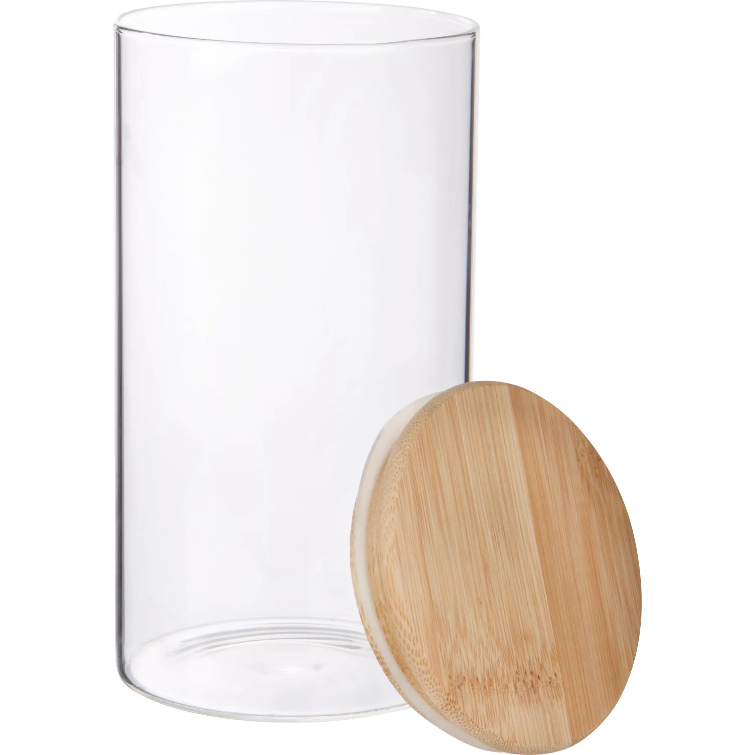 Банка стеклянная для сыпучих продуктов с крышкой BAMBU, 1,3 л - фото 3