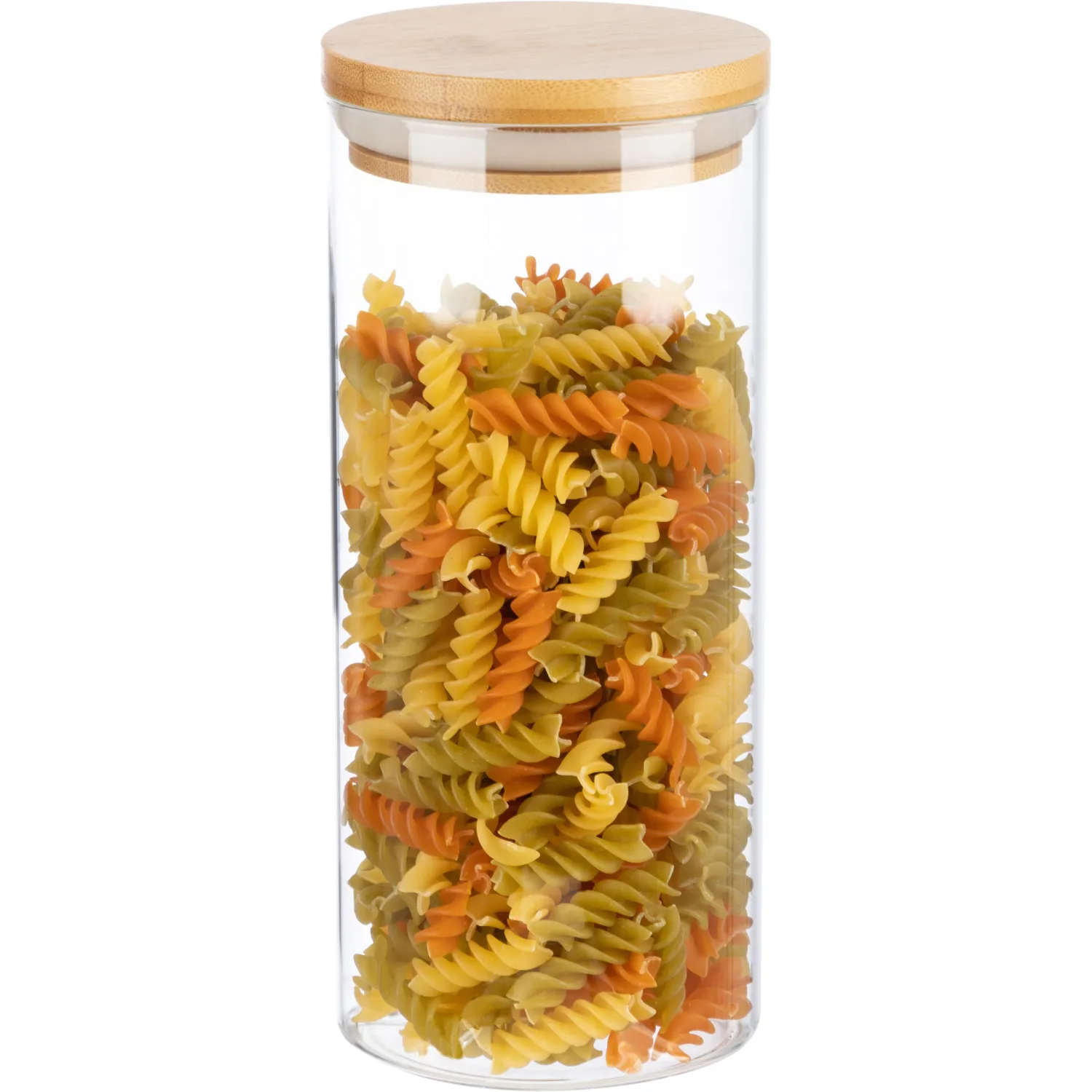 Банка стеклянная для сыпучих продуктов с крышкой BAMBU, 1,3 л - фото 4