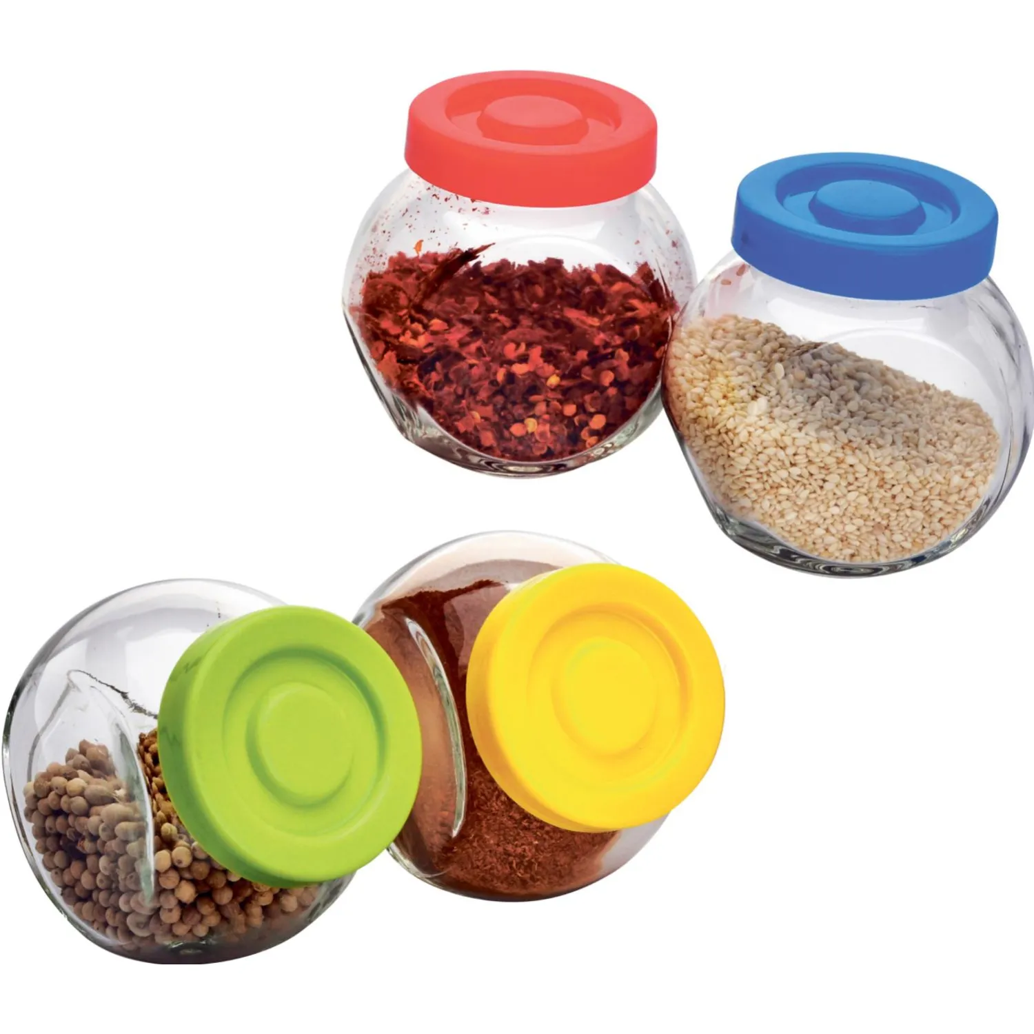 Банка для сыпучих продуктов набор 4шт стекло VASO 0,15 л - фото 1