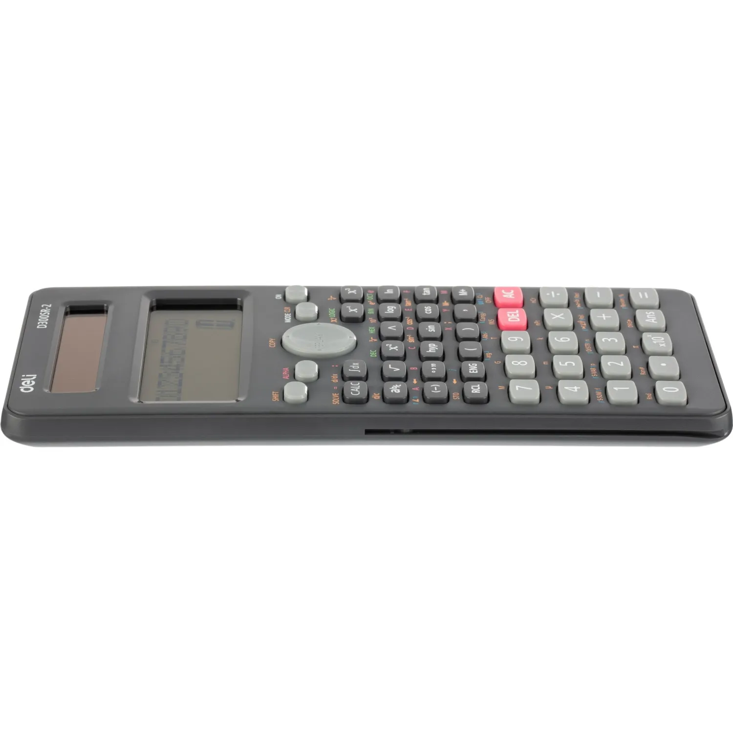 Калькулятор научный Deli ED300SR-2,10+2р,300ф,2ст,172,6х82,7,дв пит,т.сер - фото 4