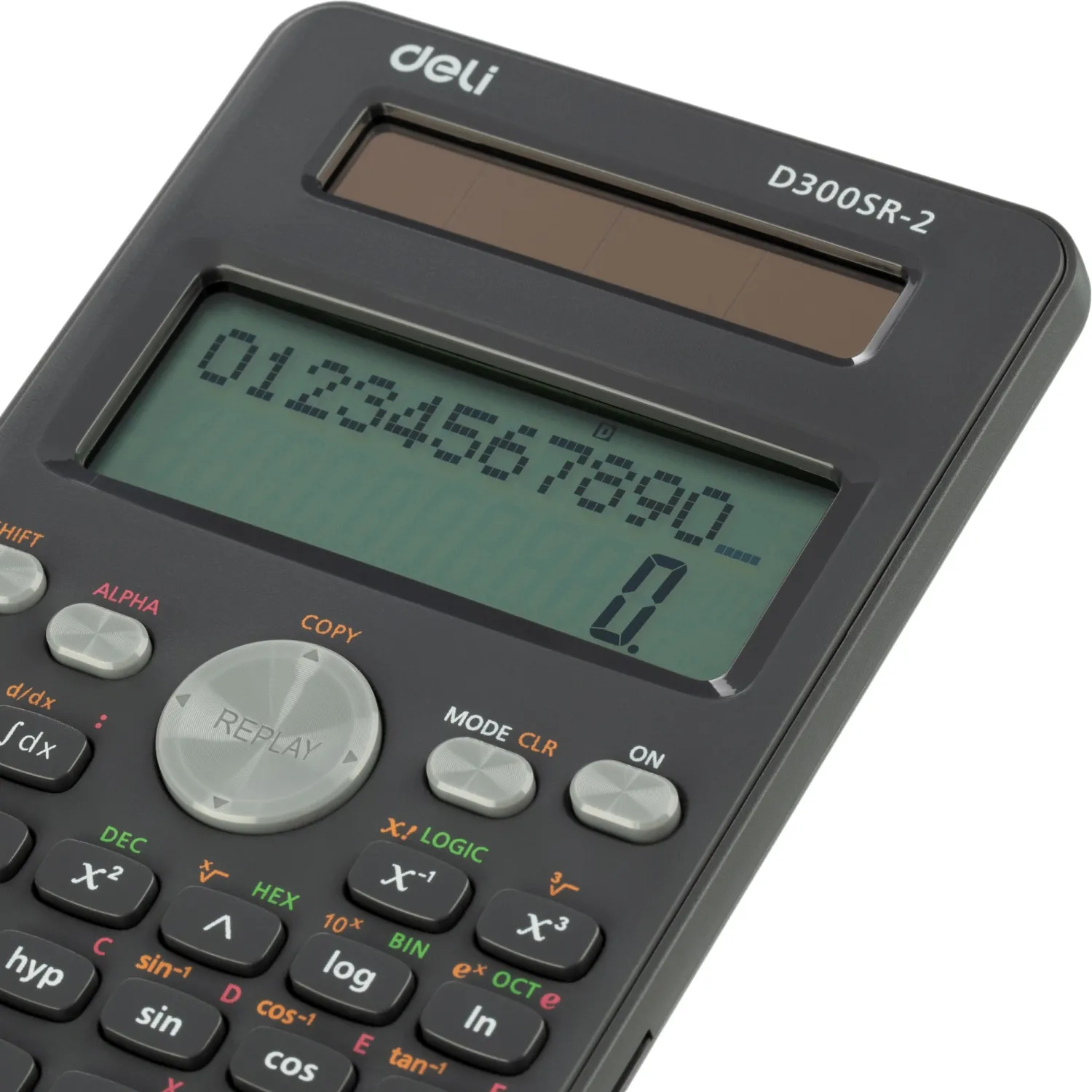 Калькулятор научный Deli ED300SR-2,10+2р,300ф,2ст,172,6х82,7,дв пит,т.сер - фото 5