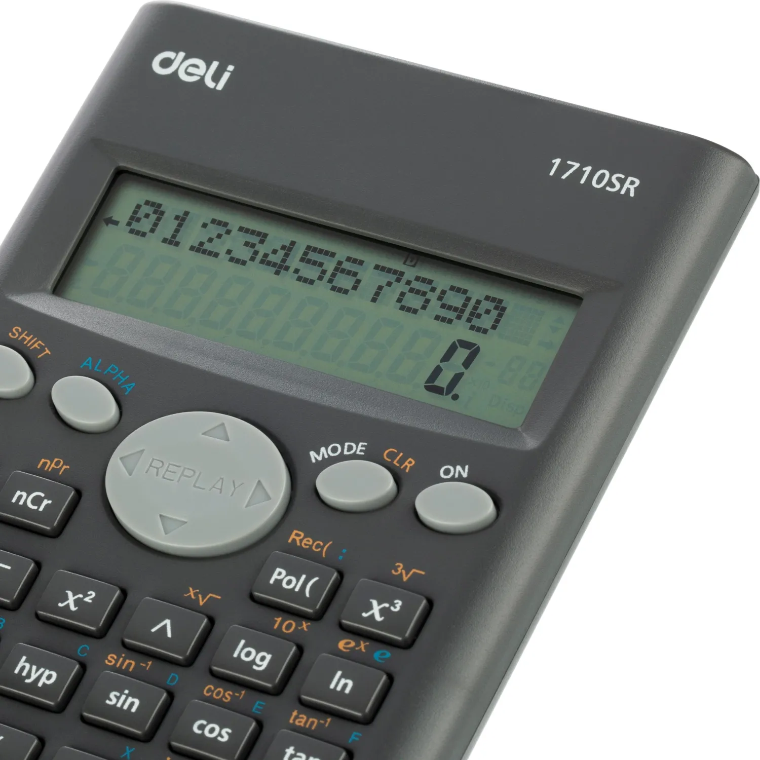 Калькулятор научный Deli E1710SR,240фун,2стр.дисп,10+2разр,162х84,темн.сер - фото 5