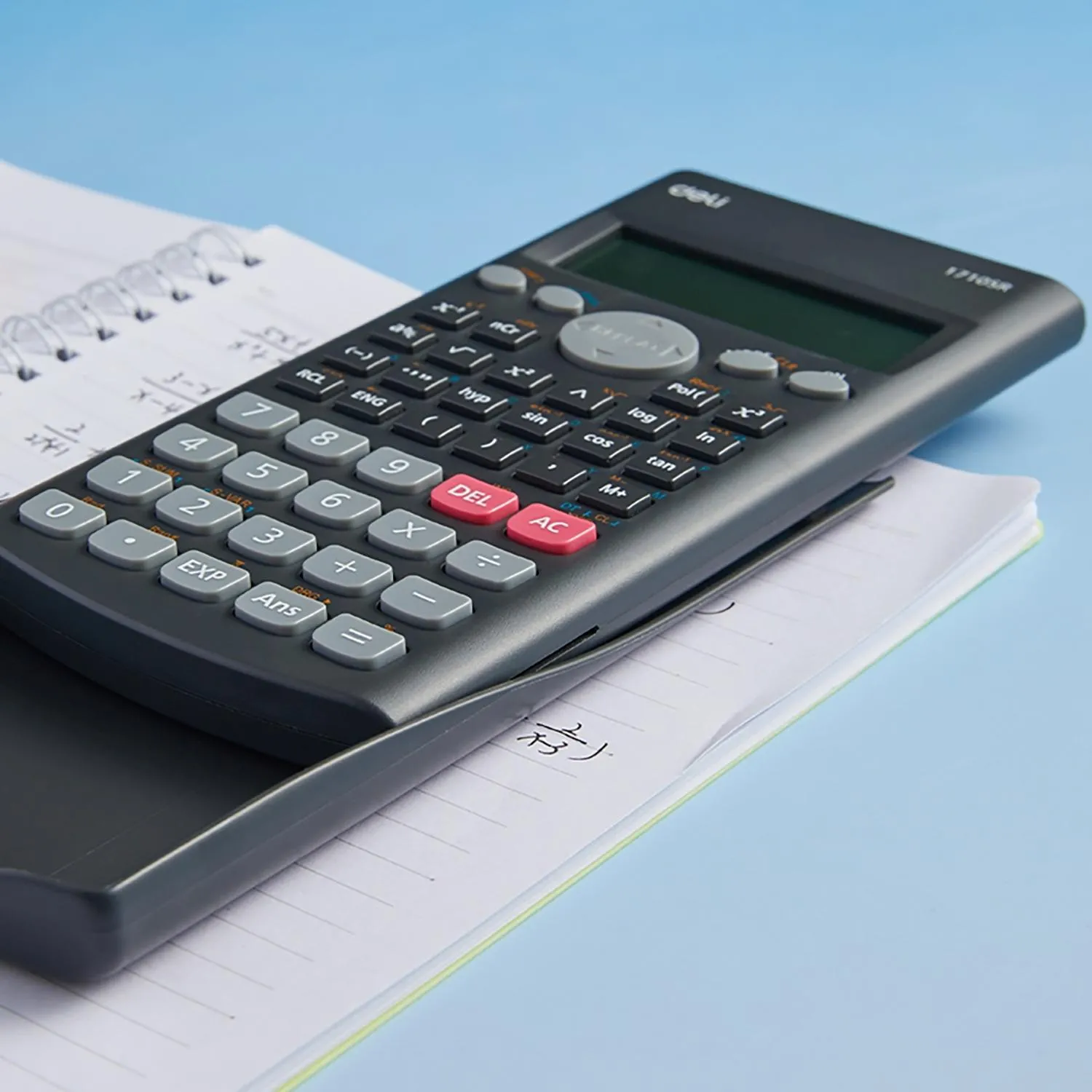 Калькулятор научный Deli E1710SR,240фун,2стр.дисп,10+2разр,162х84,темн.сер - фото 15
