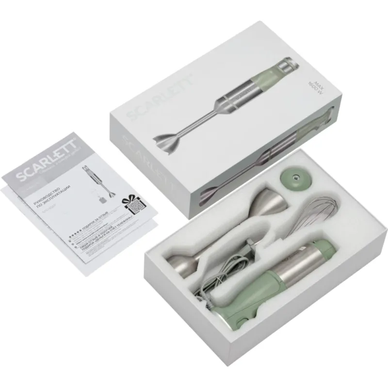 Блендер SCARLETT SC-HB42S14,погружной,1 предмет 1600 Вт LED-дисплей - фото 2