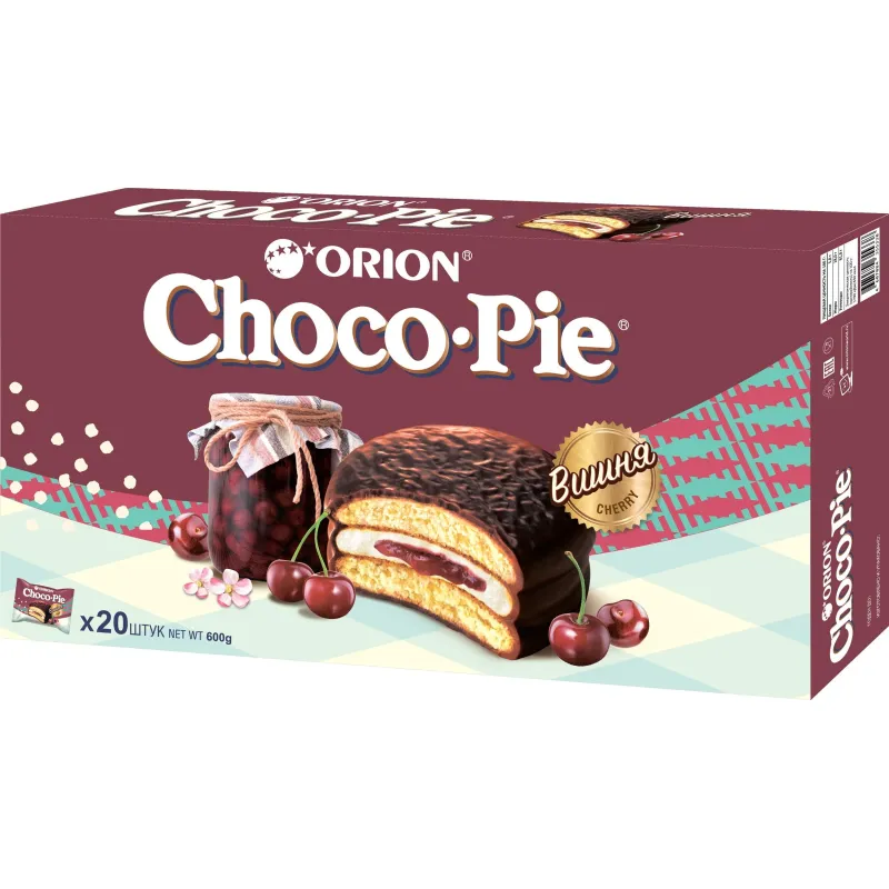 Пирожное Choco Pie Cherry вишня, 600г - фото 1