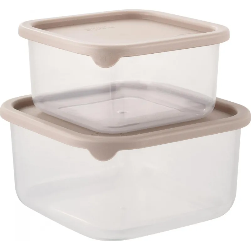 Набор контейнеров Vanilla (0,4л + 0,8л) с гибкой крышкой латте - фото 1