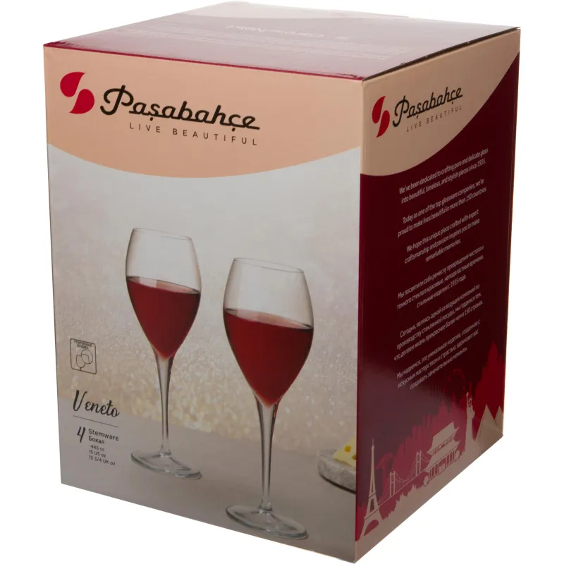 Бокал ВЕНЕТО 4 шт. 445 мл,утонченная кромка - фото 4