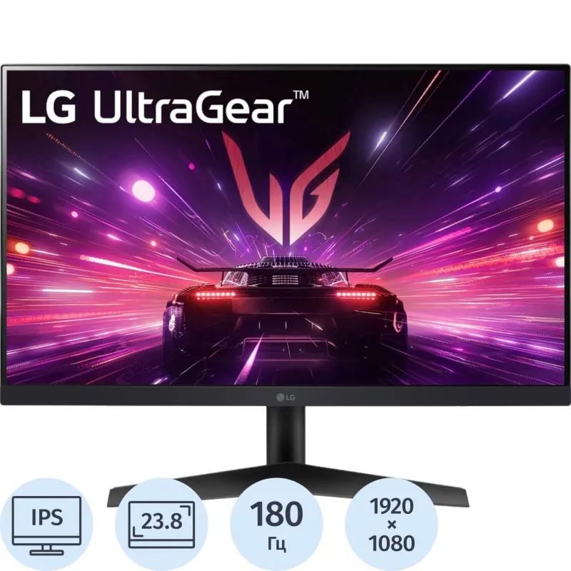 Монитор LG 23.8 24GS60F-B IPS FHD HDMI DP 180Hz 300cd Ex - фото 1
