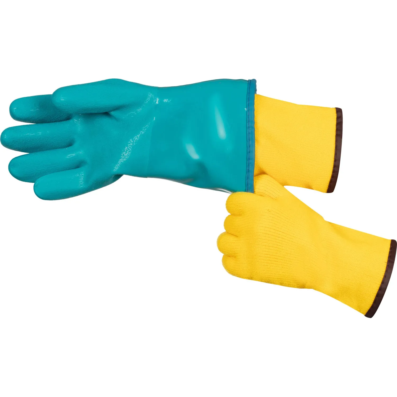 Перчатки трикотаж ут.ПВХ/нитр Jeta Safety Winter Grip JPW-811 син-жел р.L - фото 3