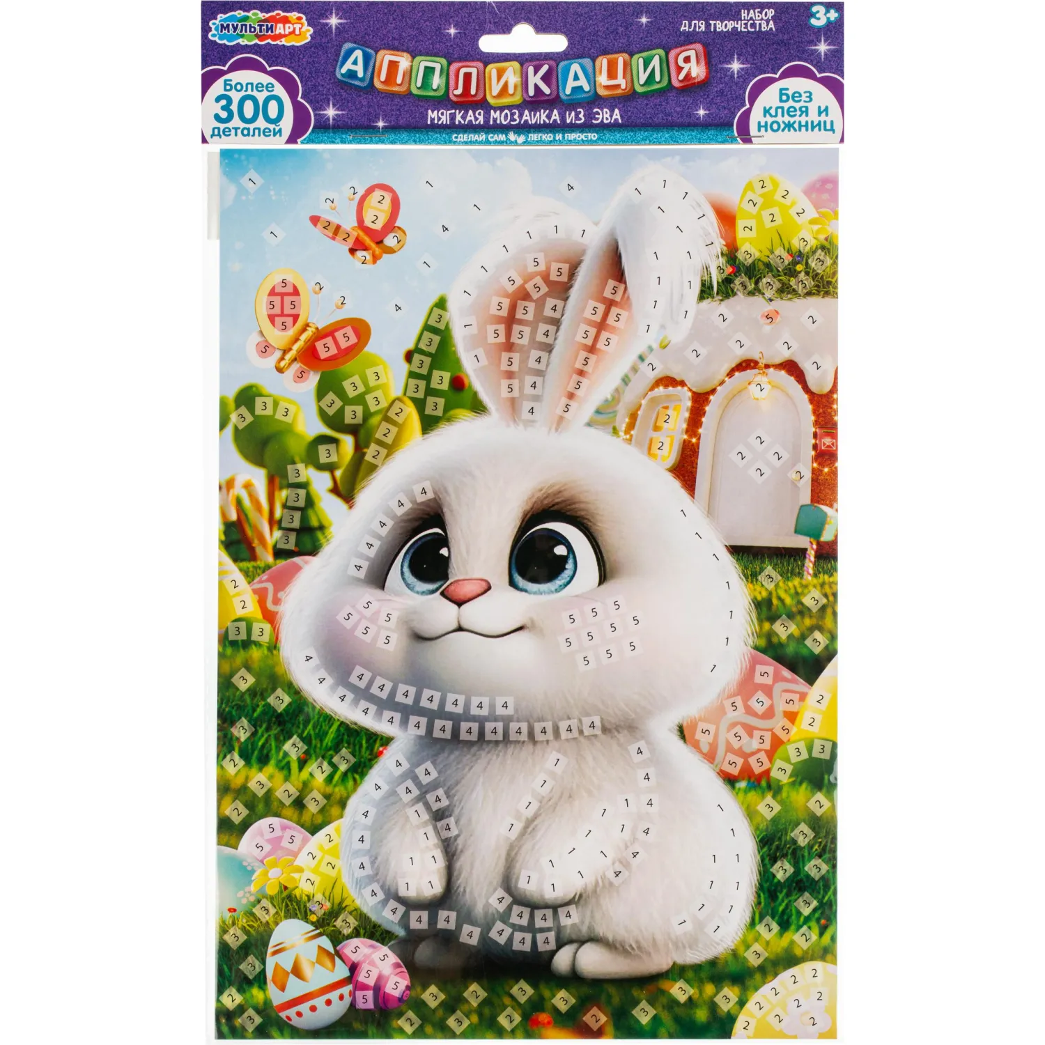 Аппликация 21х30 см кролик МУЛЬТИ АРТ EVAPACK-112438 - фото 1