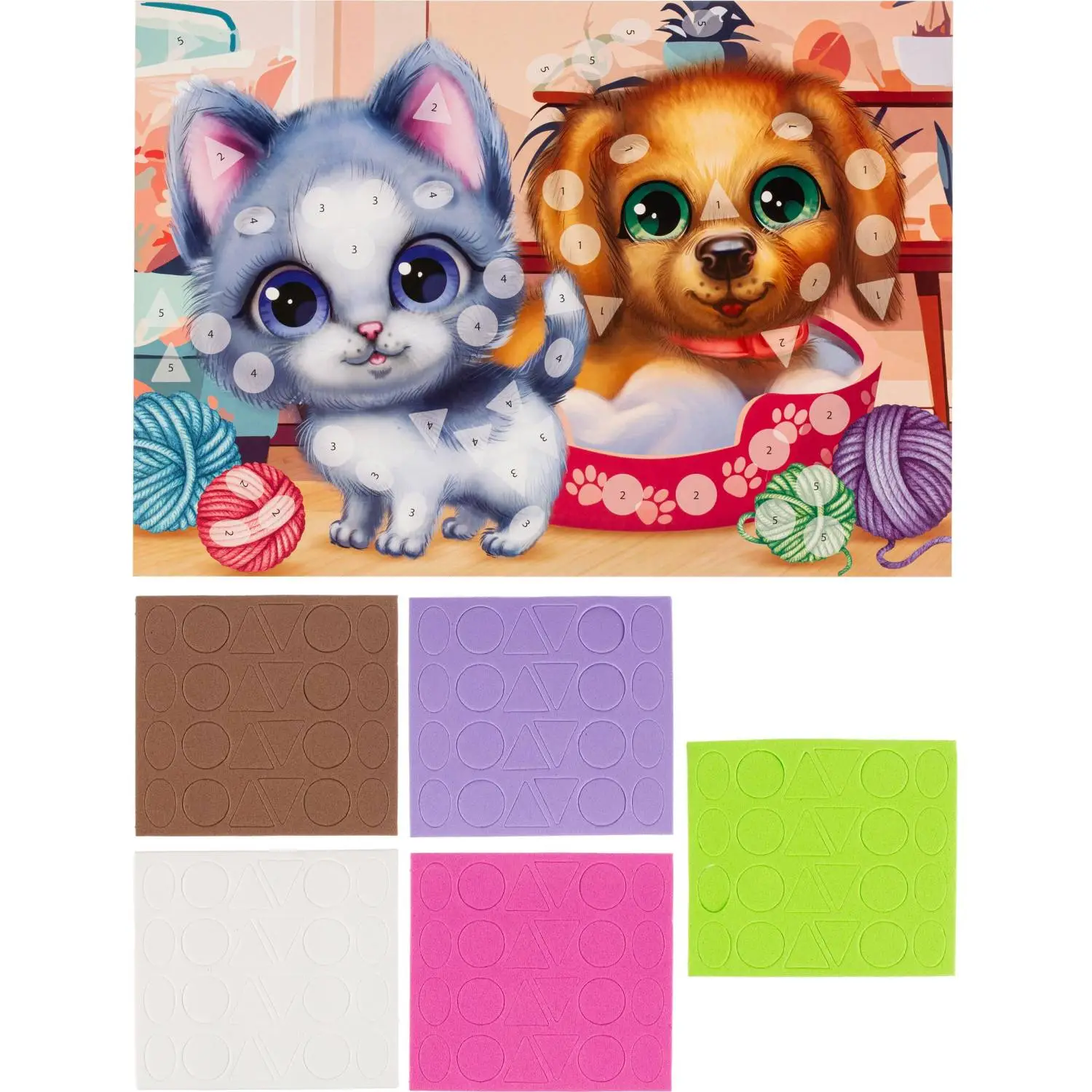 Аппликация 21х30 см котик и песик МУЛЬТИ АРТ EVAGEO-112386 - фото 2