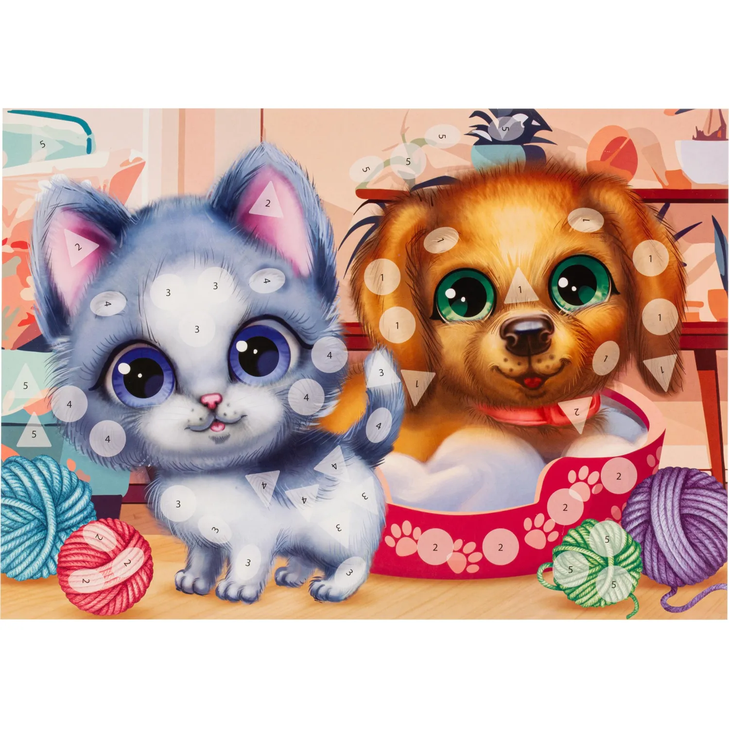 Аппликация 21х30 см котик и песик МУЛЬТИ АРТ EVAGEO-112386 - фото 3