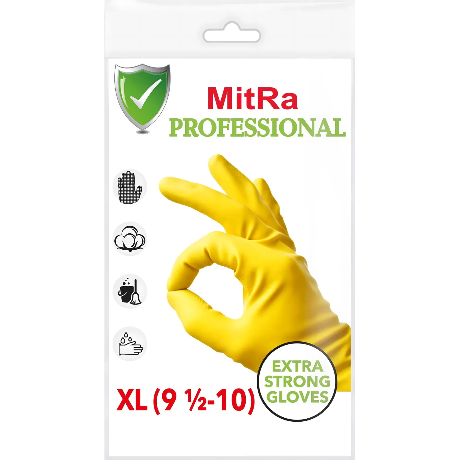 Перчатки MitRa Professional КЩС желтые, р.XL (12 пар/уп.) - фото 6