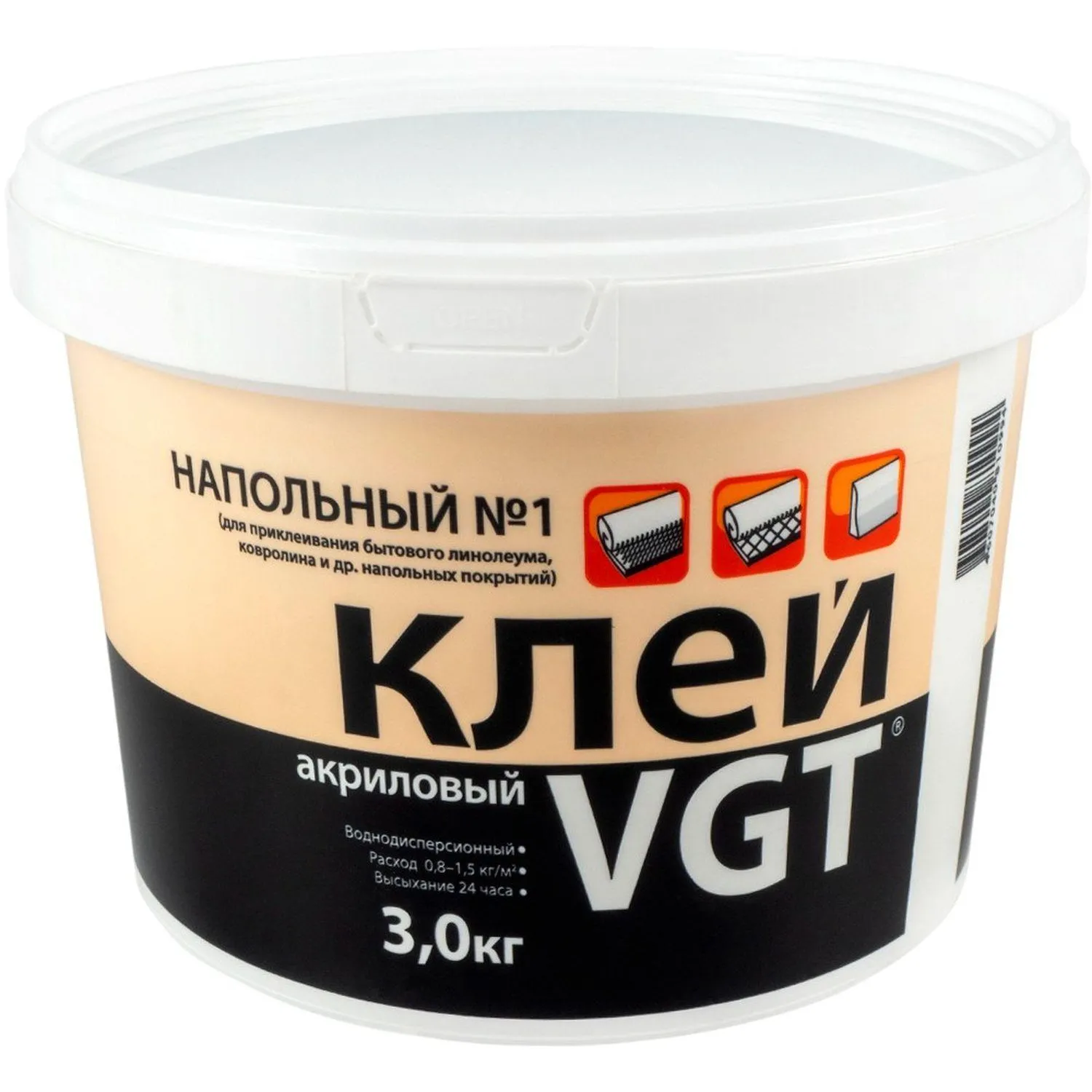 Клей для линолеума и ковровых покрытий VGT (ВГТ) №1 Эконом 3 кг (2821) - фото 1