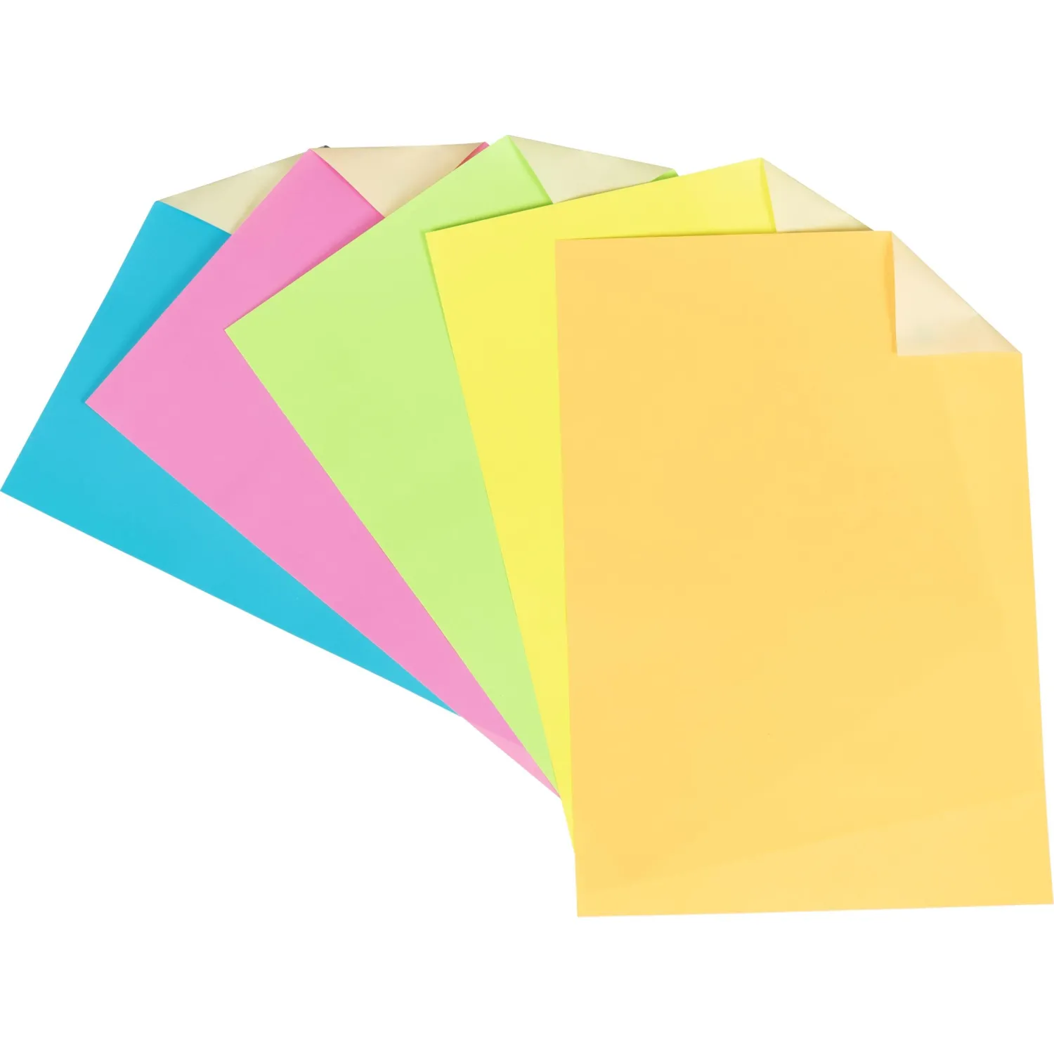 Бумага цветная набор №7 цв.бумаги самокл. а4 5 цв. 10л.флуор 11-410-33 - фото 2