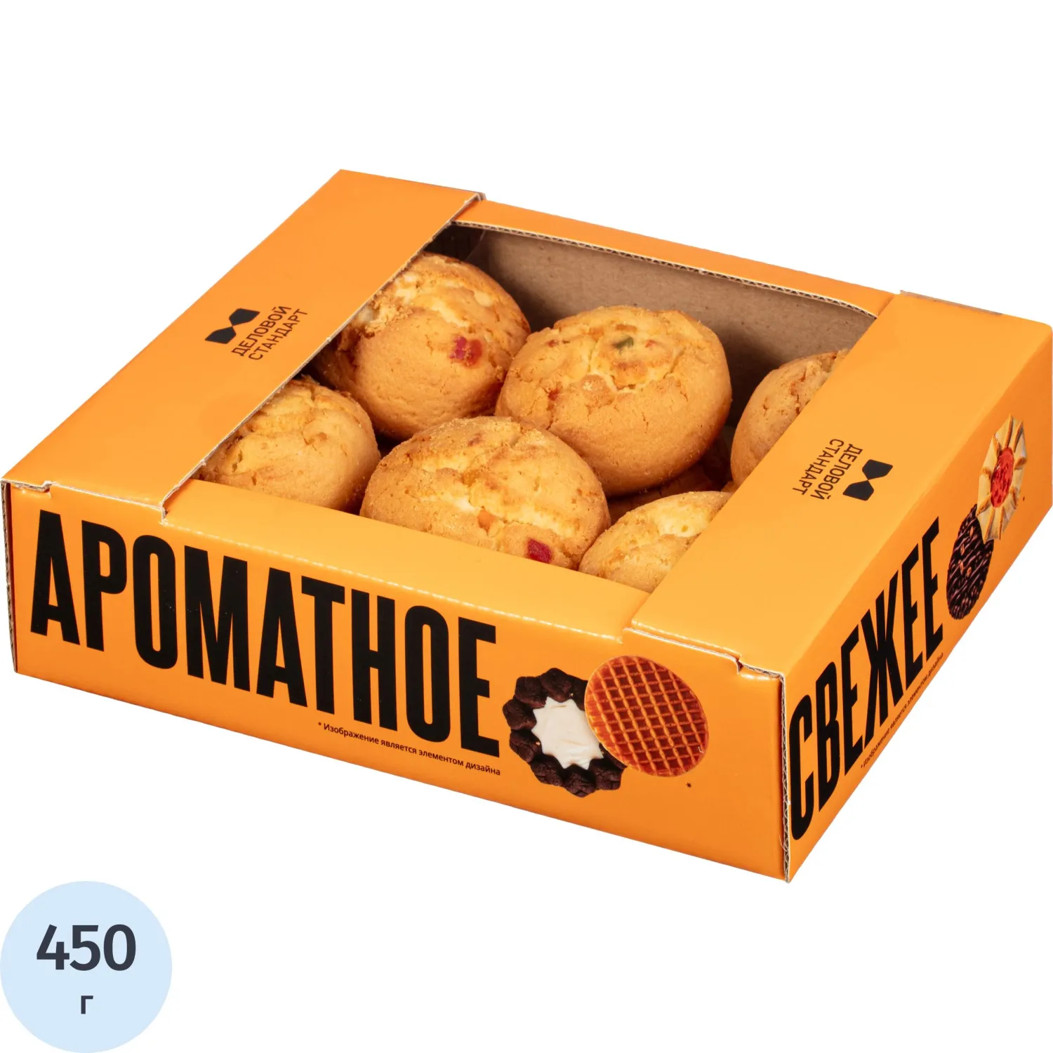 Печенье сдобное Деловой Стандарт творожное с цукатами, 450г - фото 1