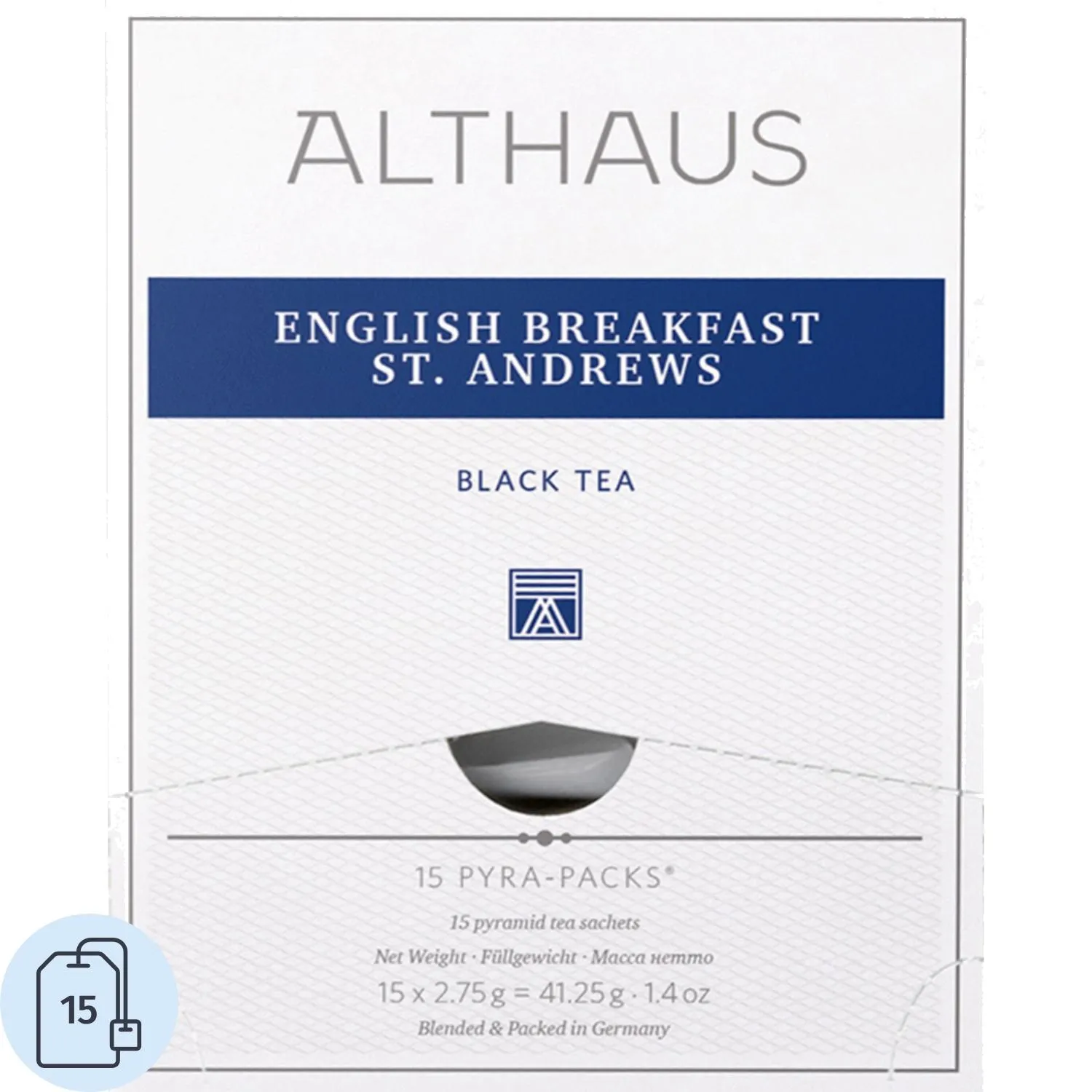 Чай пакетированный Althaus English Breakfast St. Andrews черный , 15x2.75г - фото 1