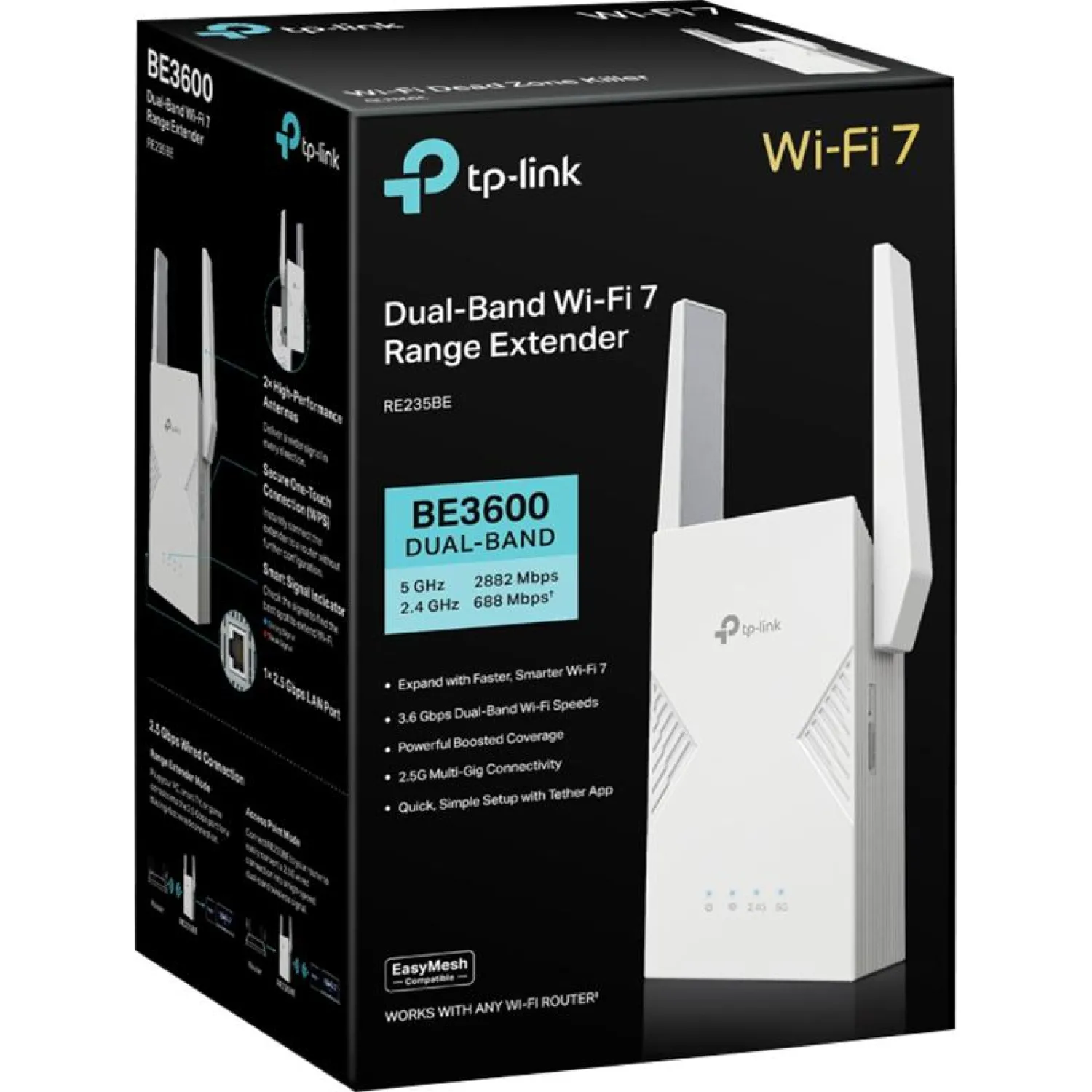 Усилитель сигнала Wi-Fi TP-Link RE235BE BE3600  Wi-Fi 7 - фото 3