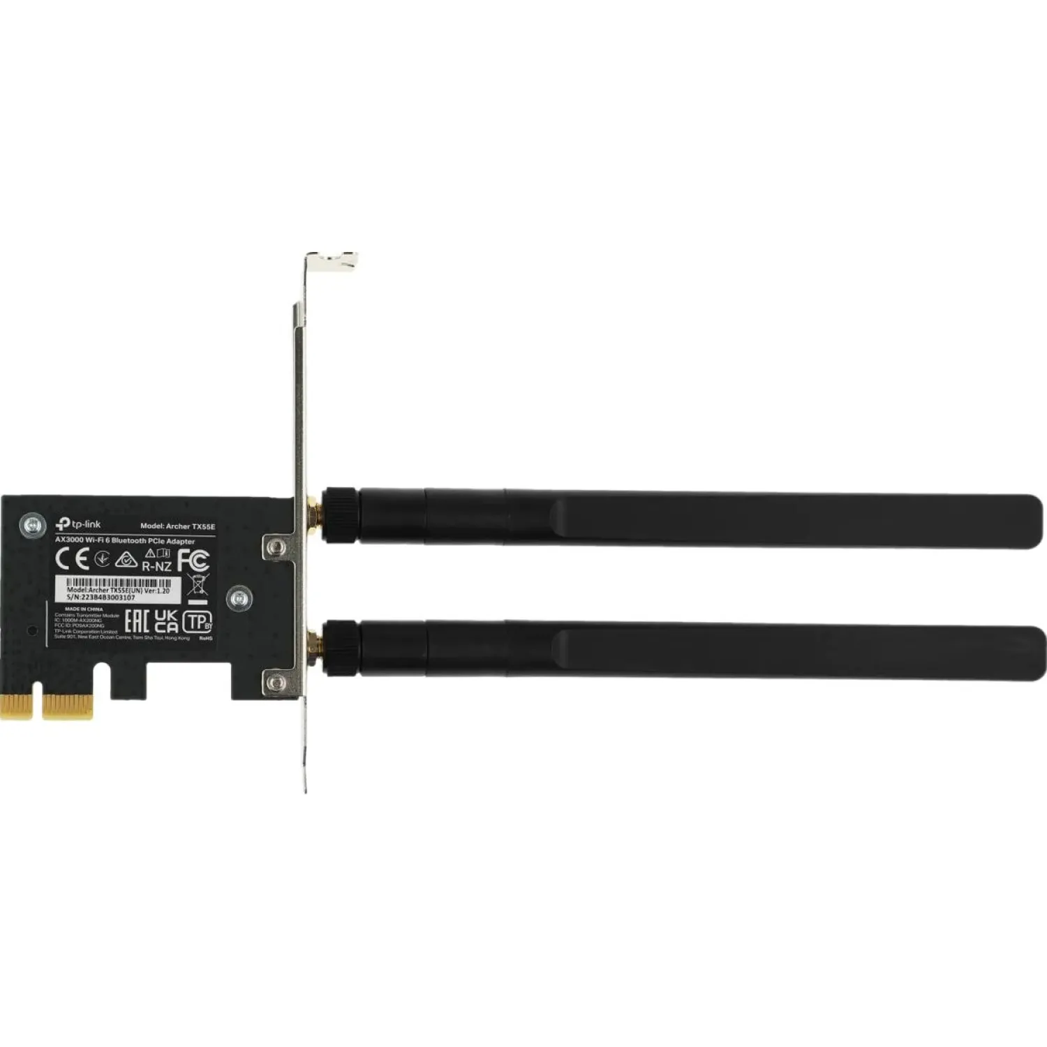 Сетевой адаптер Wi-Fi TP-Link Archer TX55E AX3000 PCI-E Wi-Fi 6 BT 5.2 - фото 7