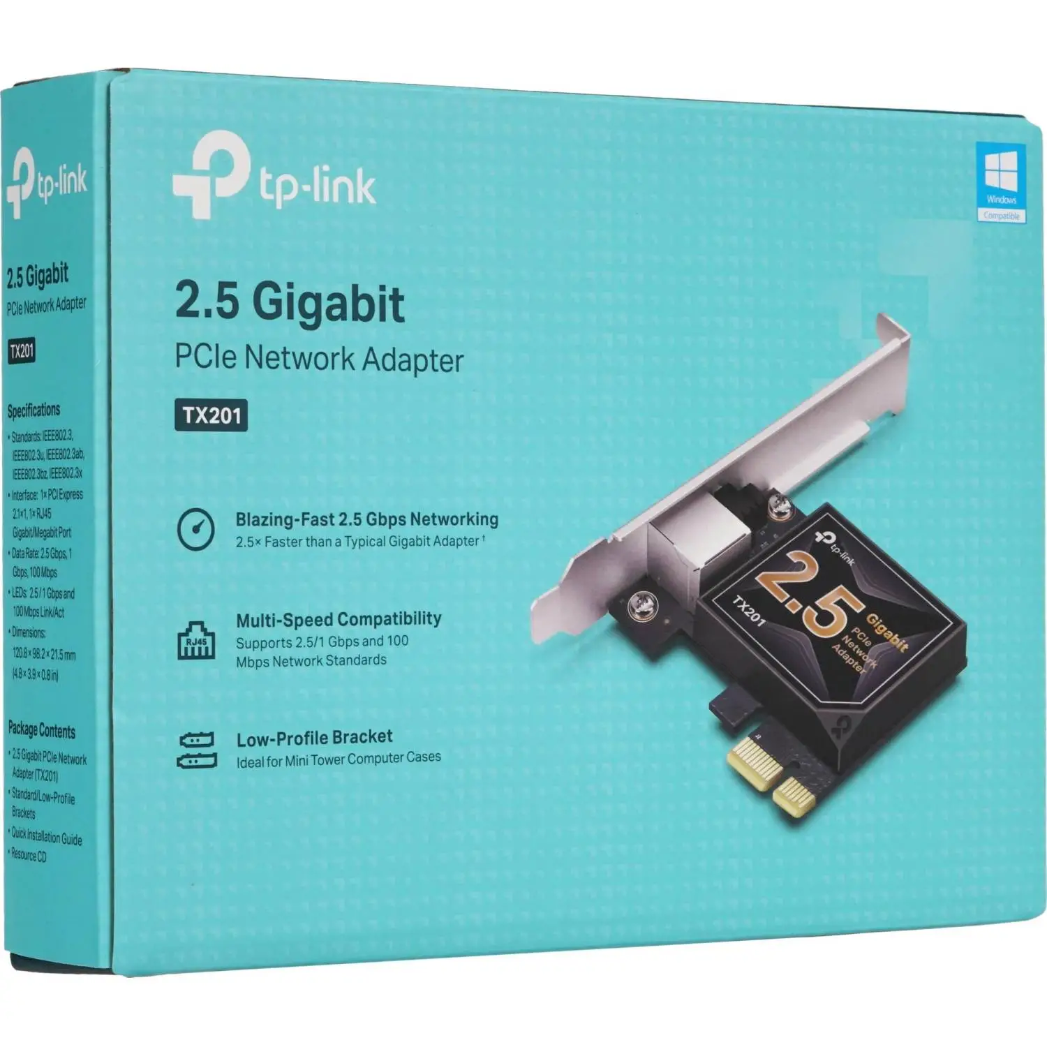 Сетевой адаптер Wi-Fi TP-Link TX201 PCIe 2.1 x 1  2.5 Гигабит - фото 10