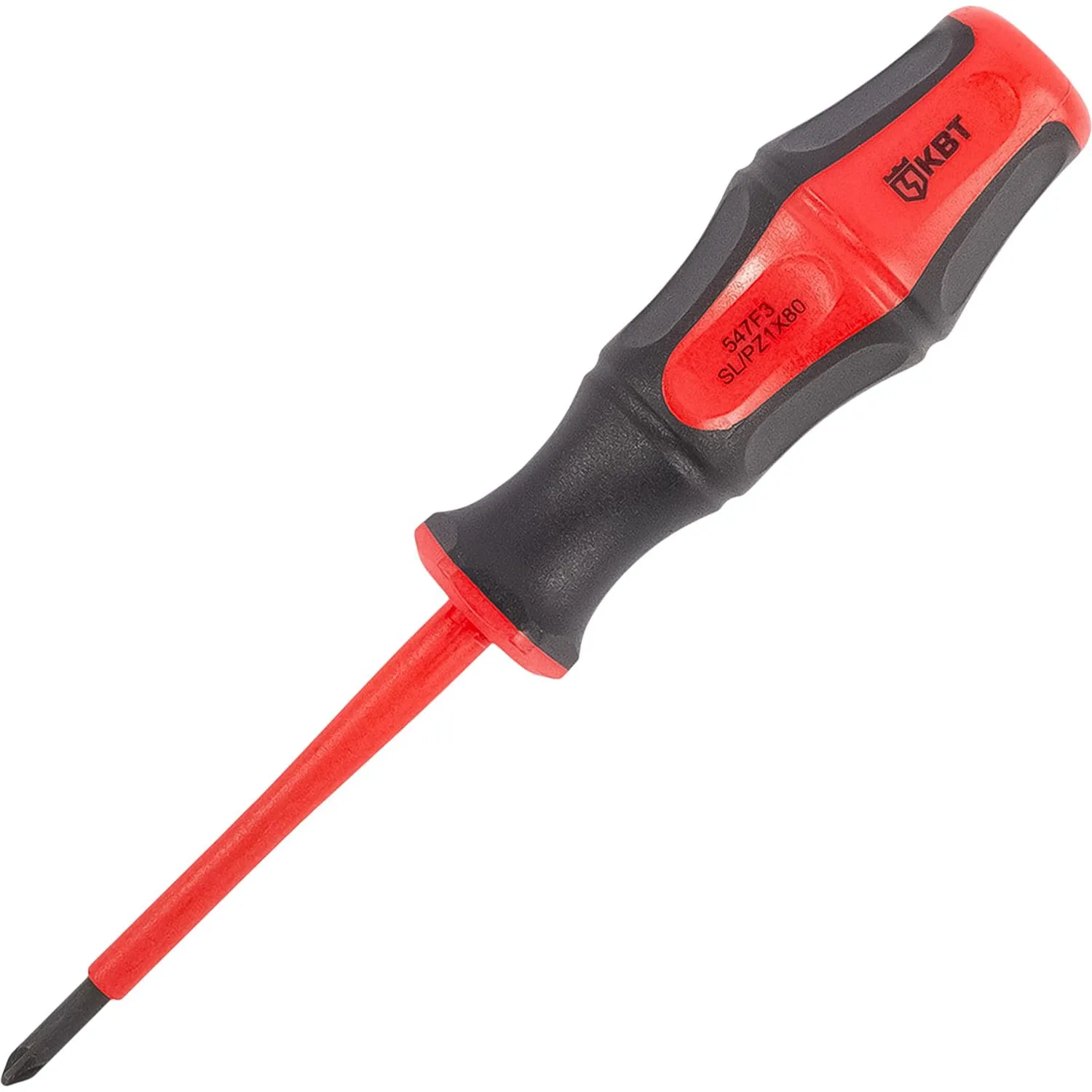 Отвертка диэлектрическая PZ/FL1x80 серия ПРОФИ (КВТ) 79778 - фото 1