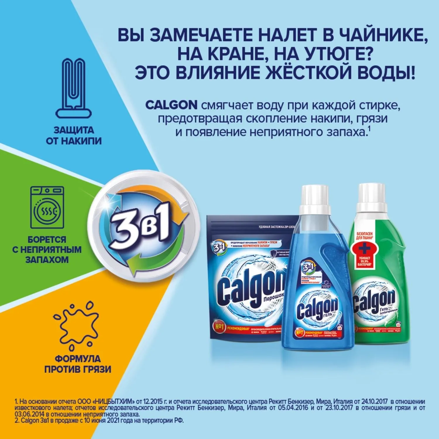 Средство для защиты от накипи Calgon/SALGENT 3в1 гель1500мл - фото 5