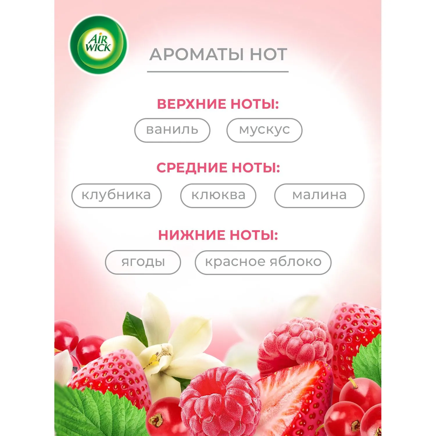 Освежитель воздуха Air Wick Pure в аэрУп Счастье в кажНоте ЯгодБурбонваниль - фото 6