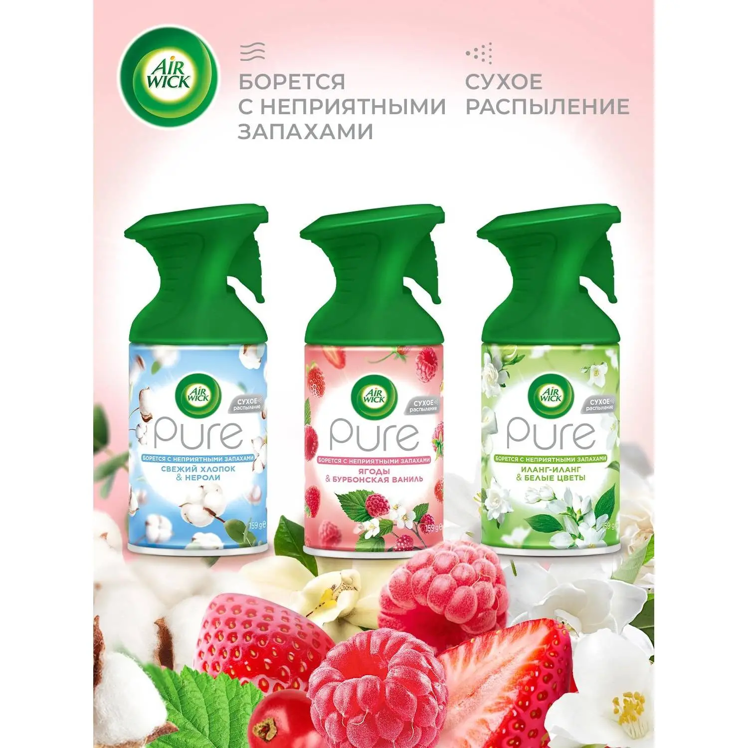 Освежитель воздуха Air Wick Pure в аэрУп Счастье в кажНоте ЯгодБурбонваниль - фото 7