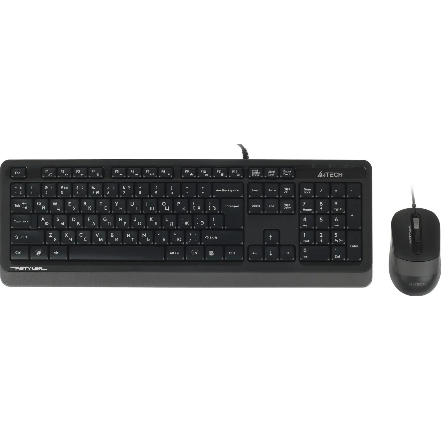 Набор клавиатура+мышь A4Tech Fstyler F1010 GREY,черный/серый,USB Multimedia - фото 1
